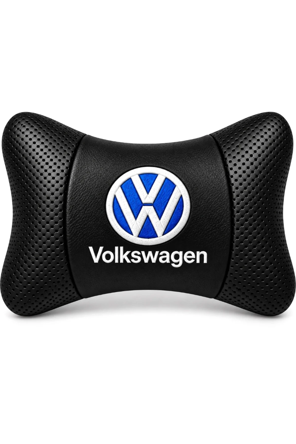 Volkswagen Mavi Logolu 4 Parça Oto Boyun Yastığı ve Emniyet Kemeri Pedi Seti – 2 Yastık + 2 Kemer Pedi, Siyah Suni Deri, Nakışlı Volkswagen Mavi Logolu 4 Parça Oto Boyun Yastığı ve Emniyet Kemeri Pedi Seti – 2 Yastık + 2 Kemer Pedi, Siyah Suni Deri, Nakışlı - Görsel 3