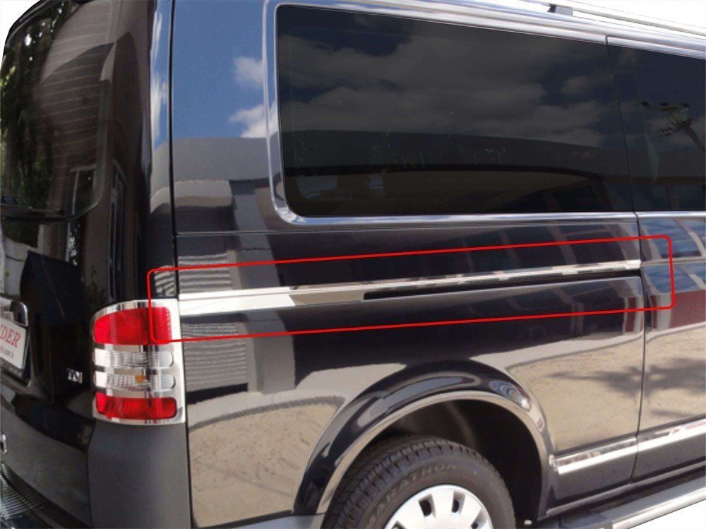 Volkswagen Multivan Uyumlu T5 Sürgülü Kapı Çıtası 2 Parça Krom (U