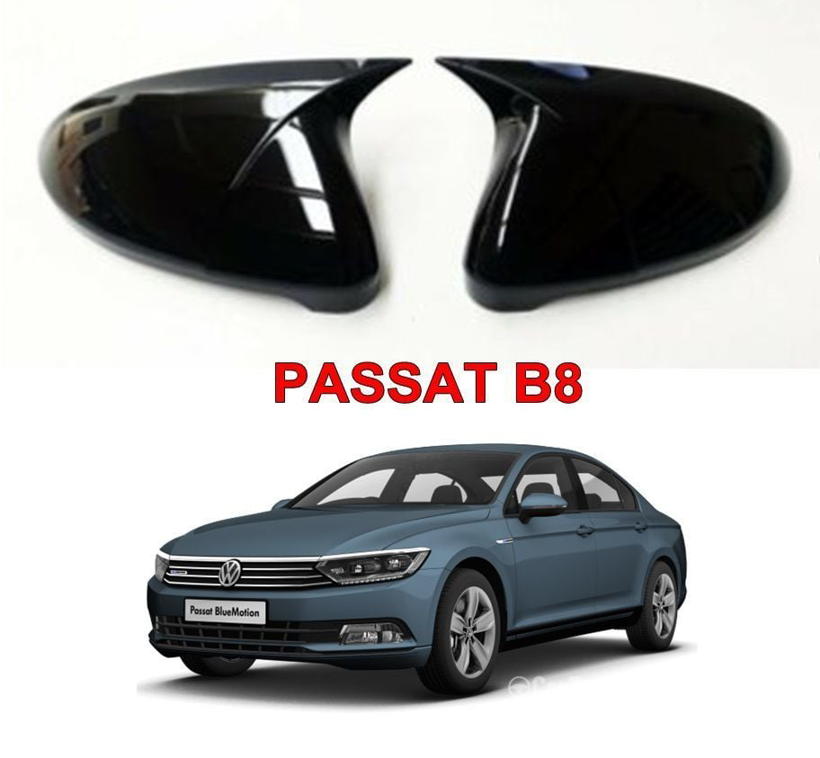 Volkswagen Passat Uyumlu B8 Yarasa Batman Ayna Kapağı (Parlak Siy Volkswagen Passat Uyumlu B8 Yarasa Batman Ayna Kapağı (Parlak Siy
