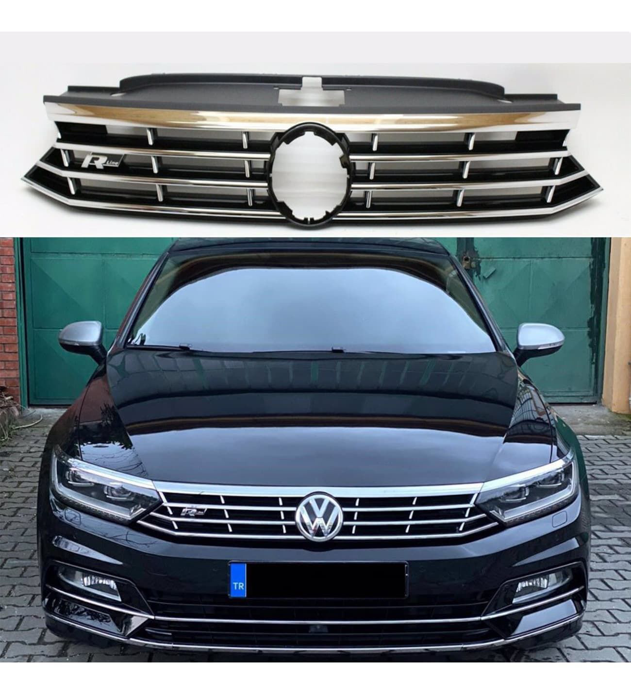 Volkswagen Passat Uyumlu B8 Rline Ön Panjur Izgara Seti 2015+ Par
