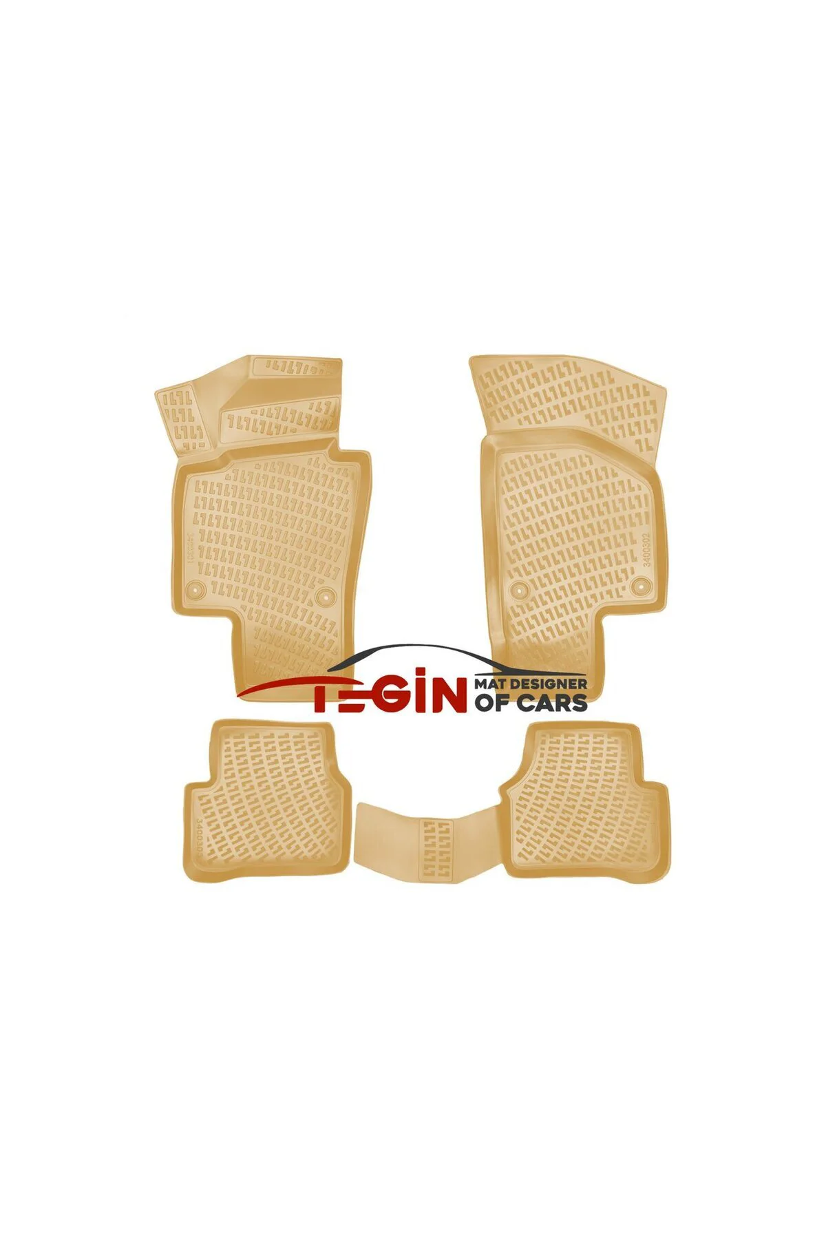 Volkswagen Passat B6 2005-2010 R-Line Bej 3D Havuzlu Paspas