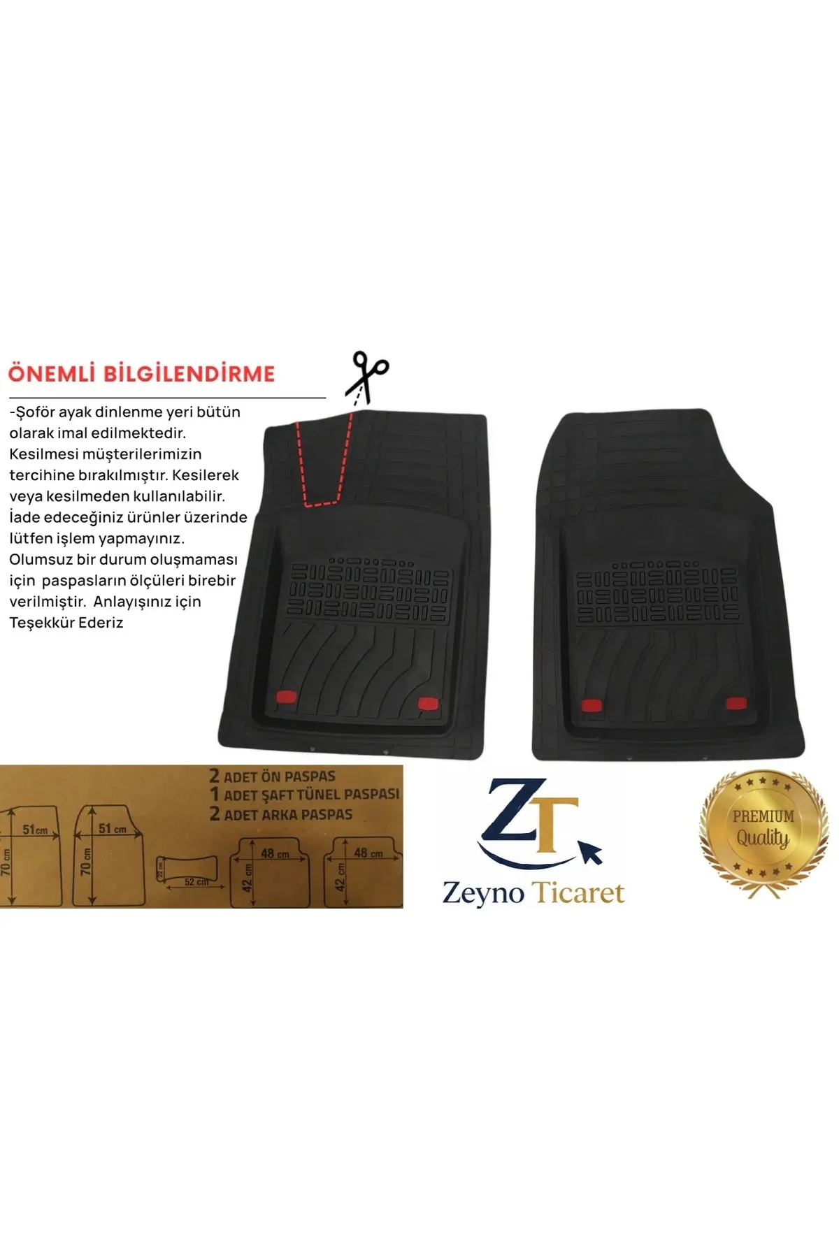 Volkswagen Passat B8 Sedan Impression 2021 Uyumlu 4 Cm Derin Havuzlu 3D Universal Oto Paspas Siyah