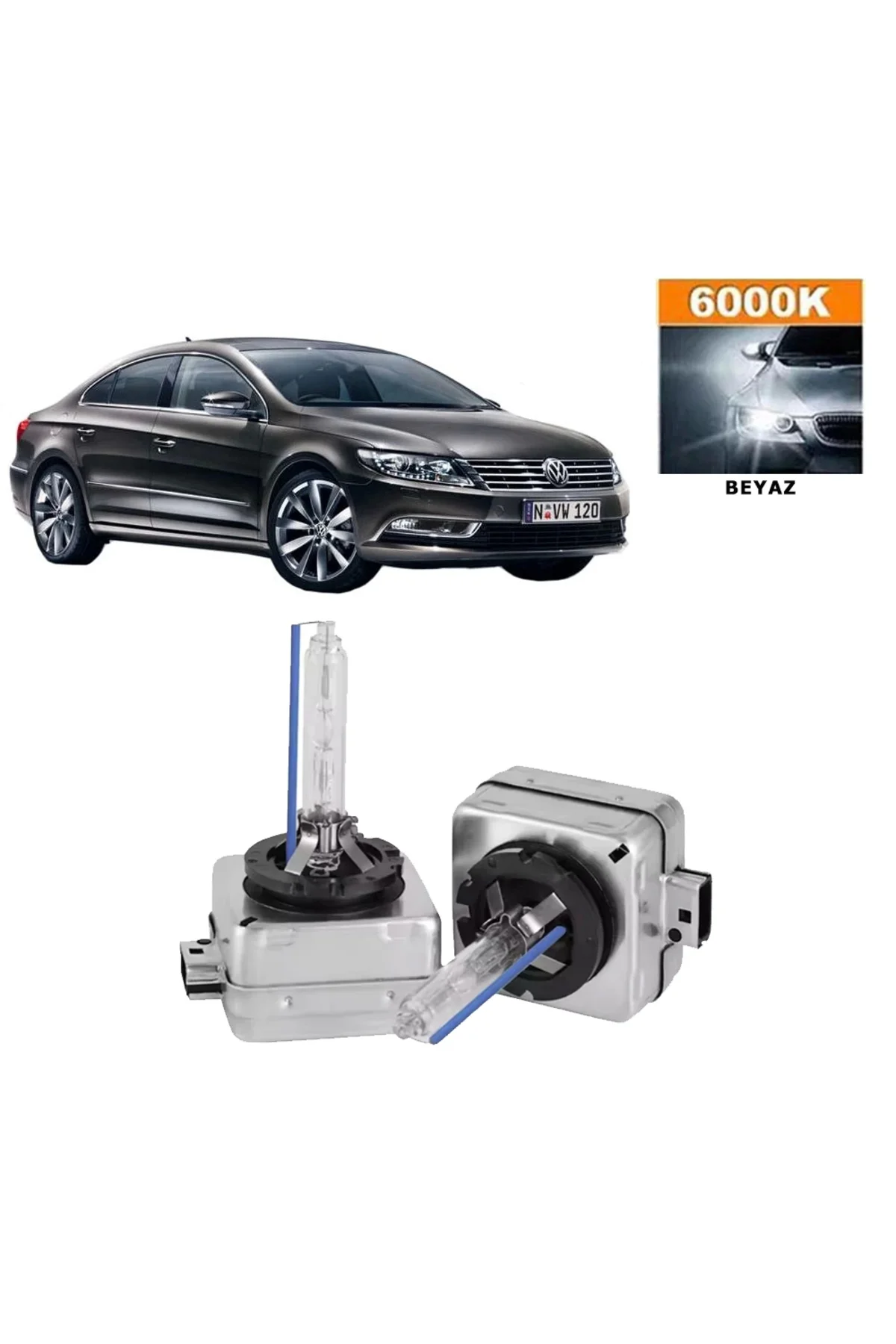 Volkswagen Passat CC 2012-2016 D3S / D3R 6000K Beyaz HID Xenon Am