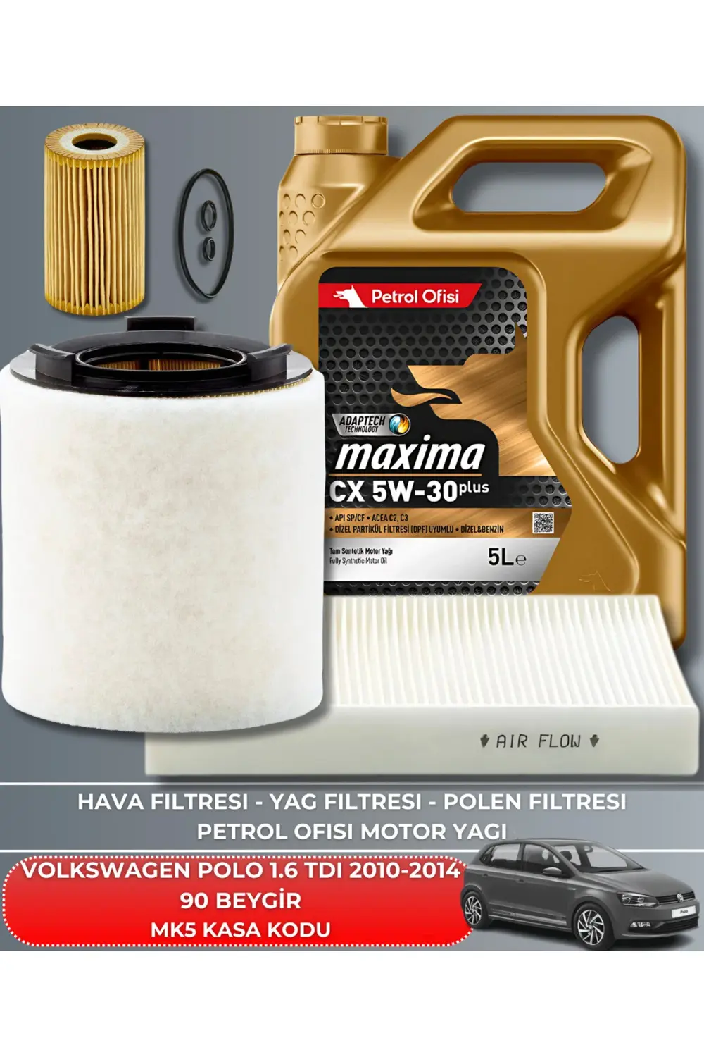 VOLKSWAGEN POLO 1.6 TDI 2010-2011-2012-2013-2014 90 BEYGİR FİLTRE