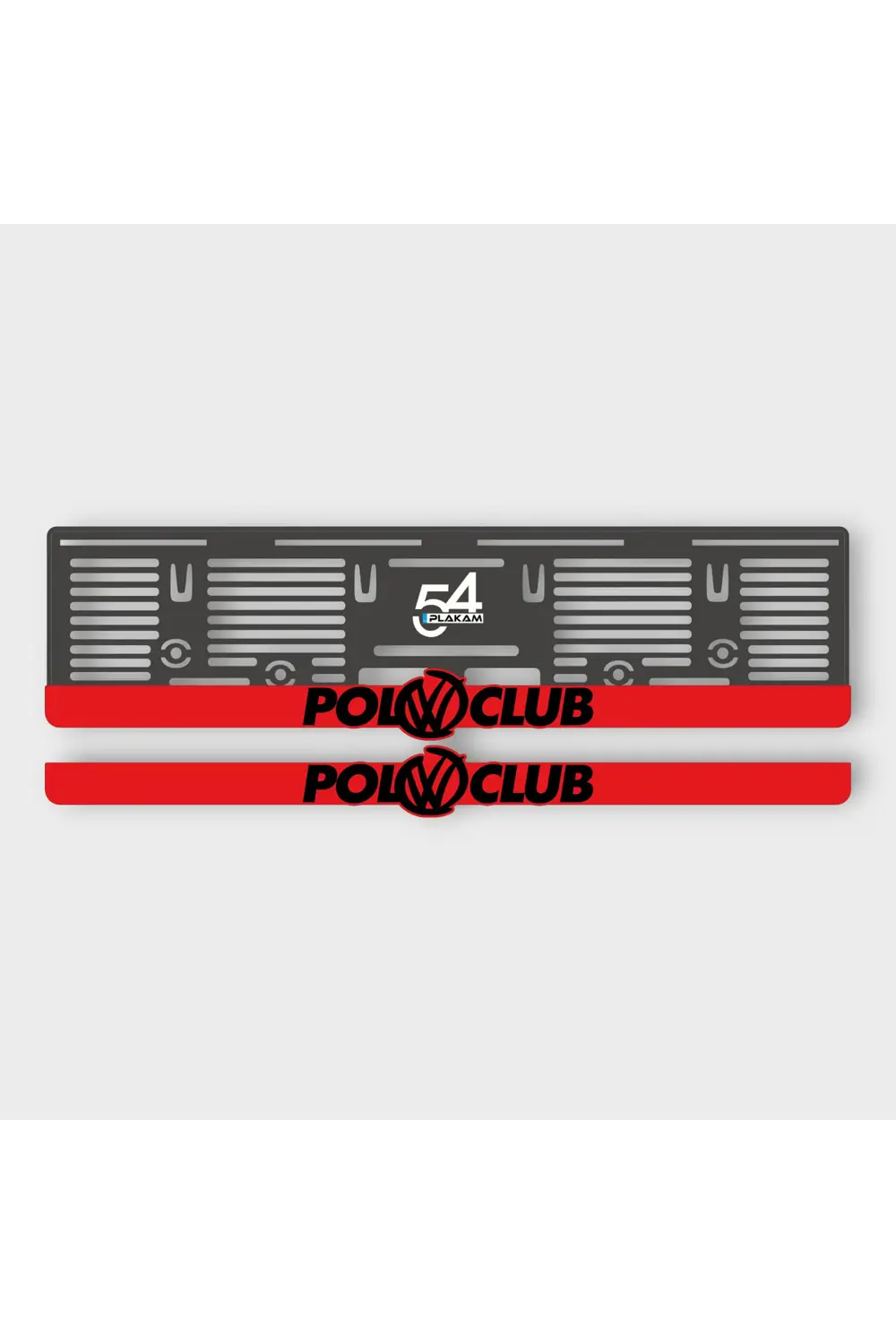 VOLKSWAGEN POLO CLUP KABARTMALI PLEKSİ ARABA PLAKALIĞI