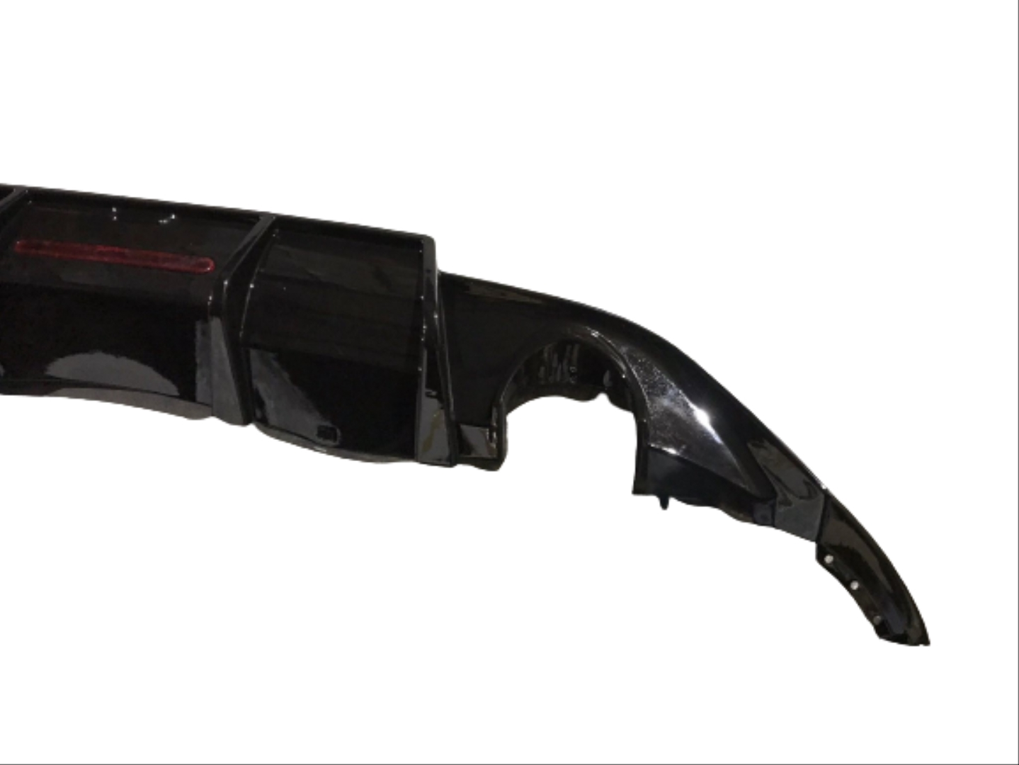 Volkswagen Polo Uyumlu 2018+ Mk6 Çift Egzoz Difüzör (Piano Black)