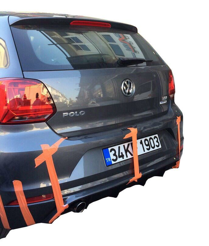 Volkswagen Polo Uyumlu 6R (2015-2017) Makyajlı Arka Tampon Eki - 