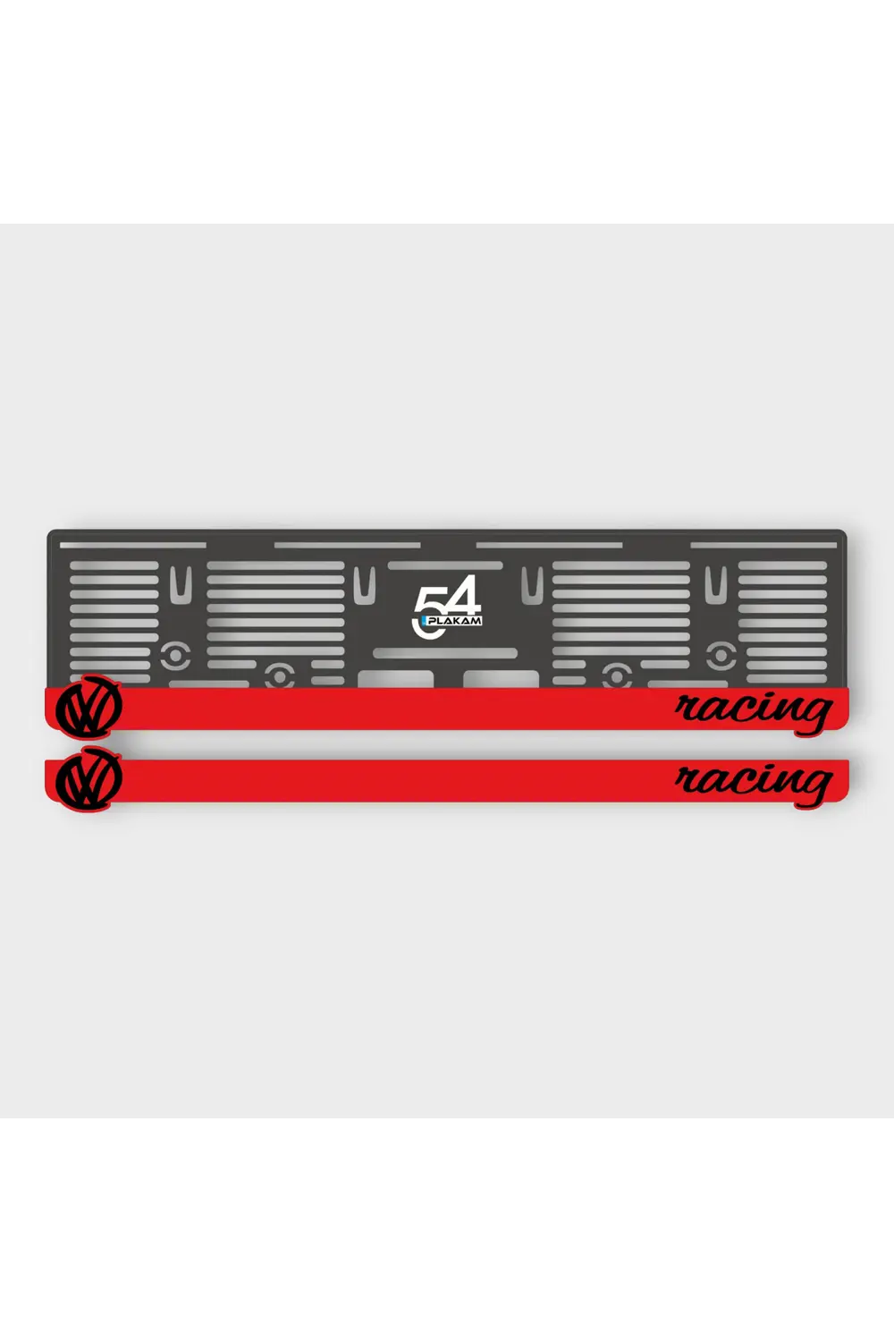 VOLKSWAGEN RACING KABARTMALI PLEKSİ ARABA PLAKALIĞI -2