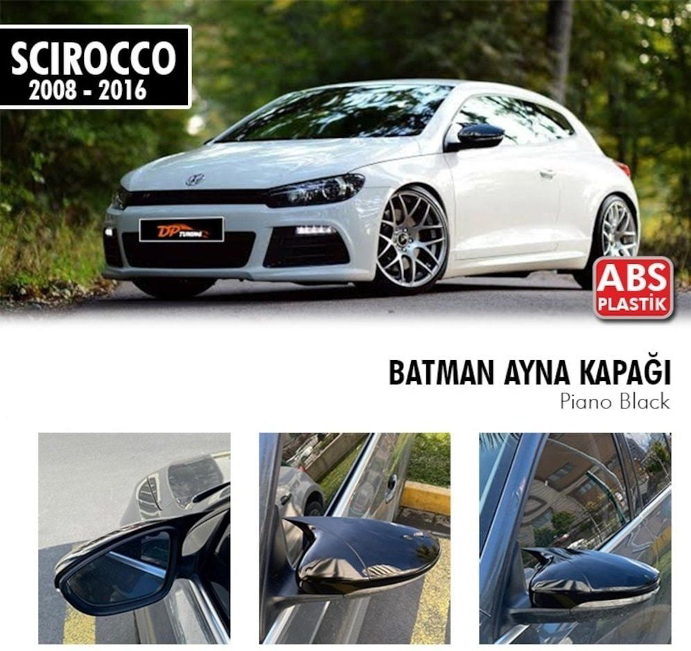Volkswagen Scirocco Uyumlu 2008 Sonrası Batman Yarasa Ayna Kapağı