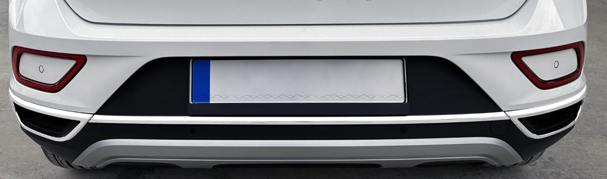 Volkswagen T-Roc Uyumlu Makyajlı Krom Egzoz Görünümü Difüzör 3 Pa