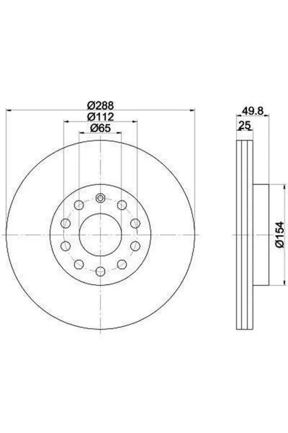 Volkswagen T-Roc Ön Fren Disk (2019-2020) 1.5 TSI 1K0615301K
