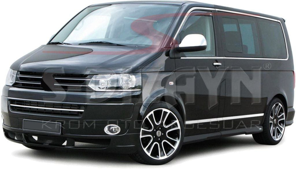 Volkswagen T5 Uyumlu Caravelle Krom Yan Kapı Çıtası 7 Parça 2004 