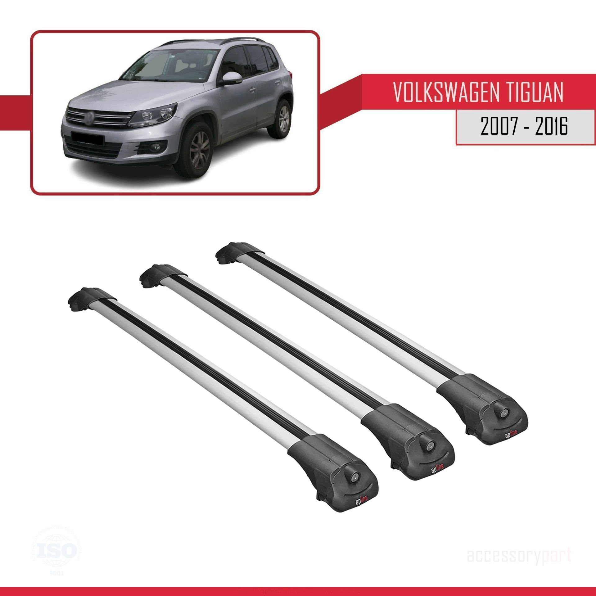 Volkswagen Tiguan 2007-2016 Arası ile uyumlu ACE-1 Ara Atkı Tavan