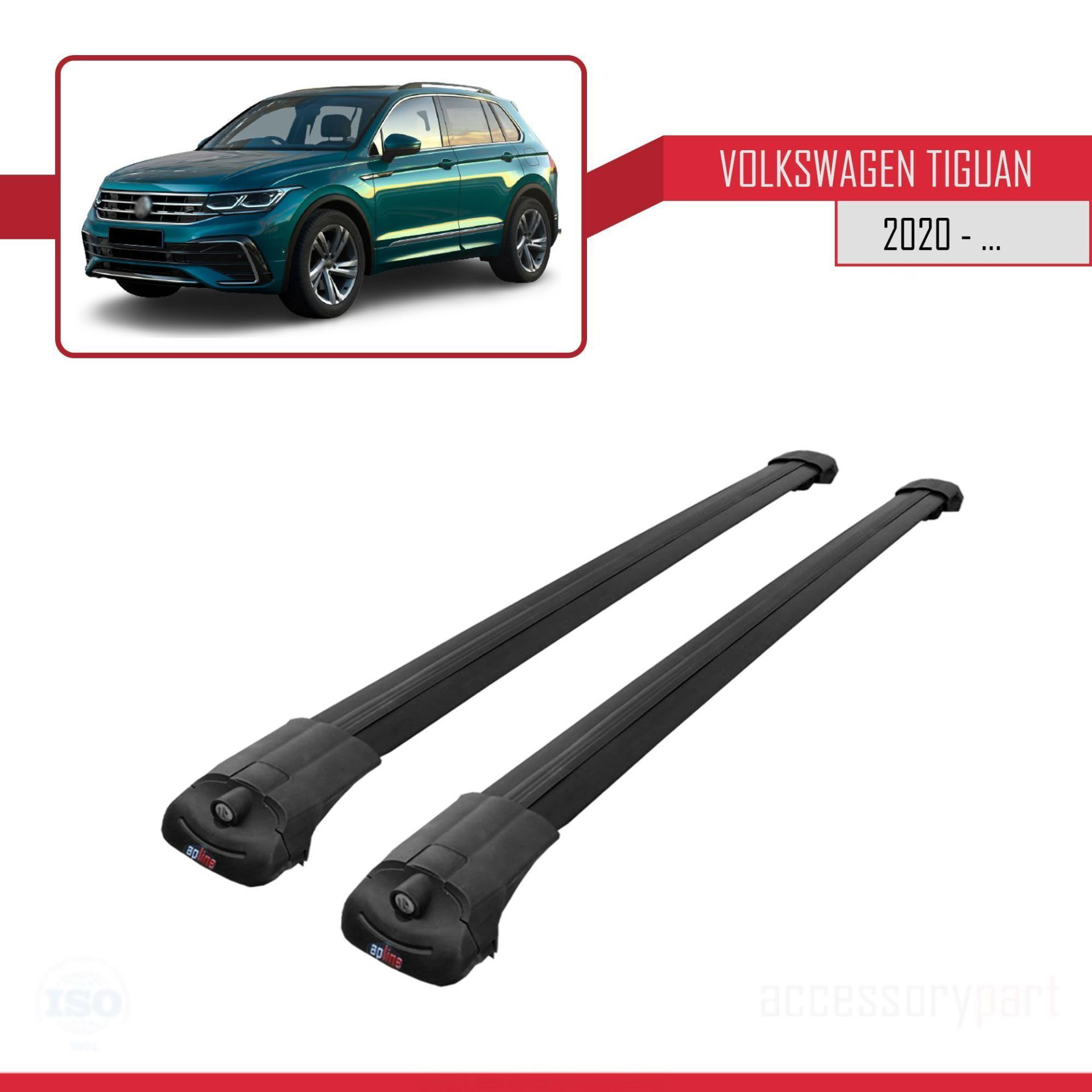 Volkswagen Tiguan 2020-2023 Arası ile uyumlu ACE-1 Ara Atkı Tavan