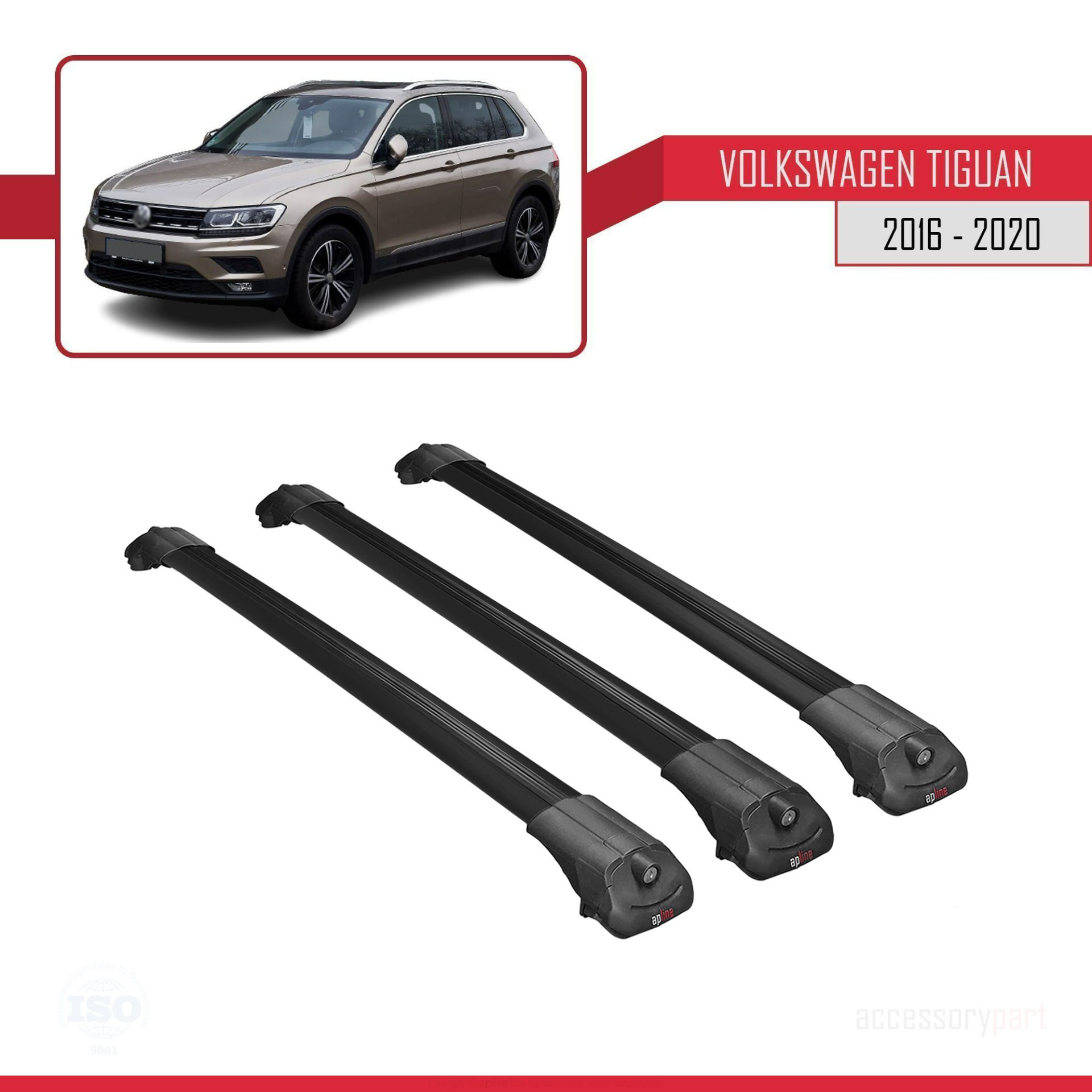 Volkswagen Tiguan 2016-2020 Arası ile uyumlu ACE-1 Ara Atkı Tavan