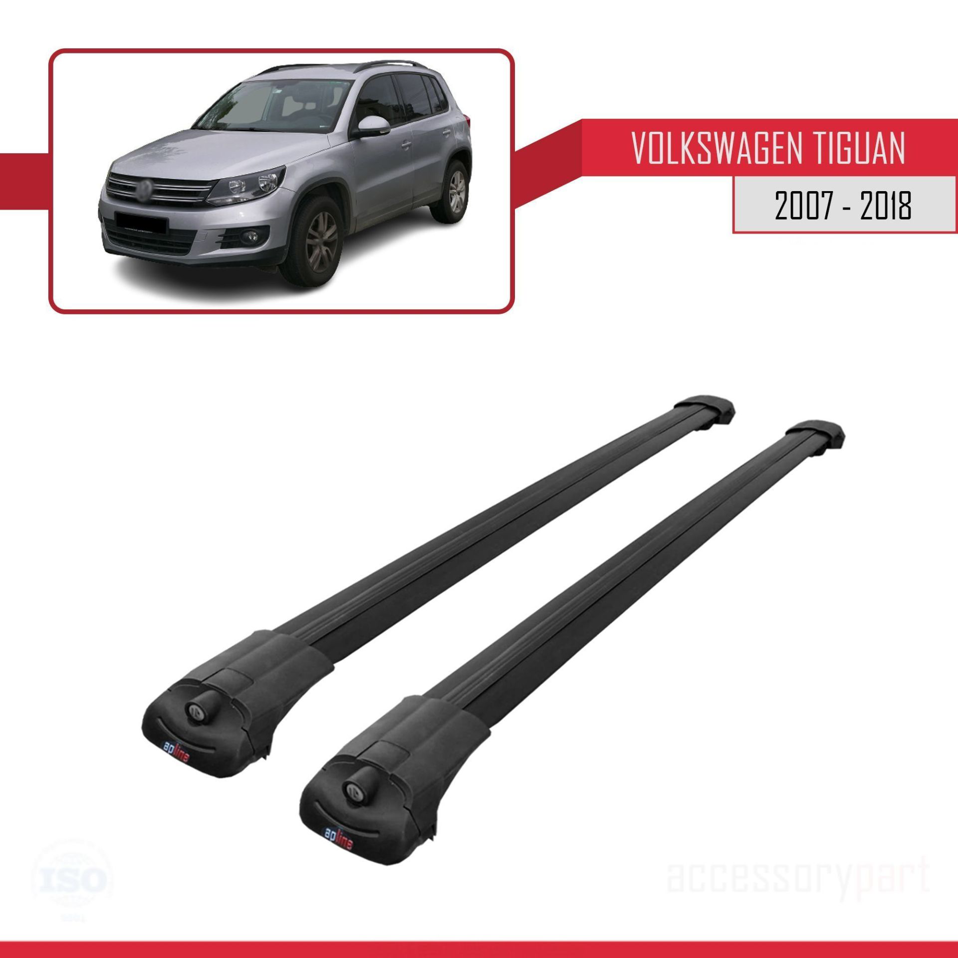 Volkswagen Tiguan 2007-2016 Arası ile uyumlu ACE-1 Ara Atkı Tavan