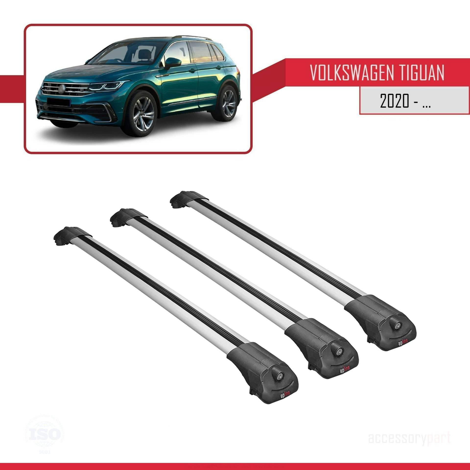 Volkswagen Tiguan 2020-2023 Arası ile uyumlu ACE-1 Ara Atkı Tavan