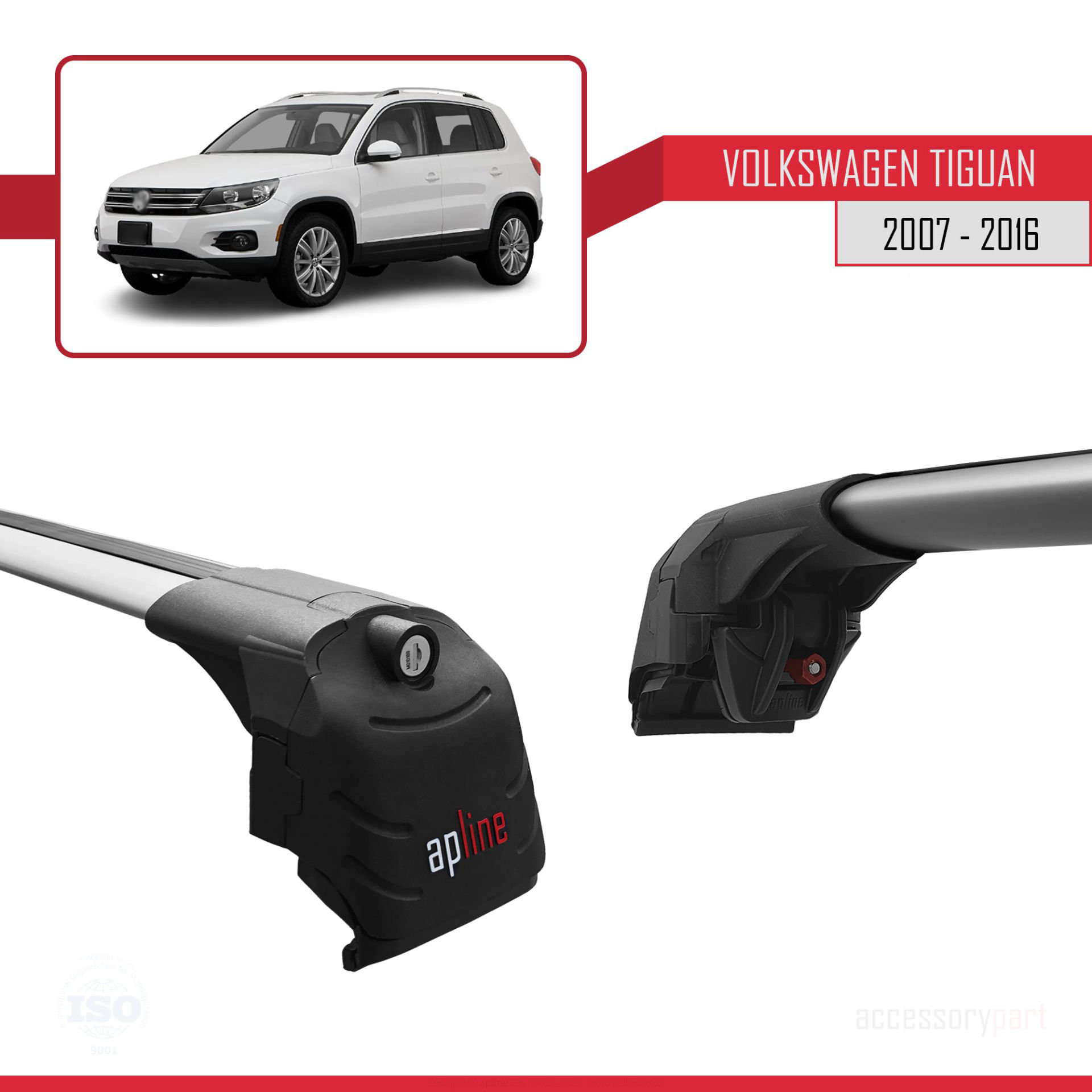 Volkswagen Tiguan 2007-2016 Arası ile uyumlu ACE-2 Ara Atkı Tavan