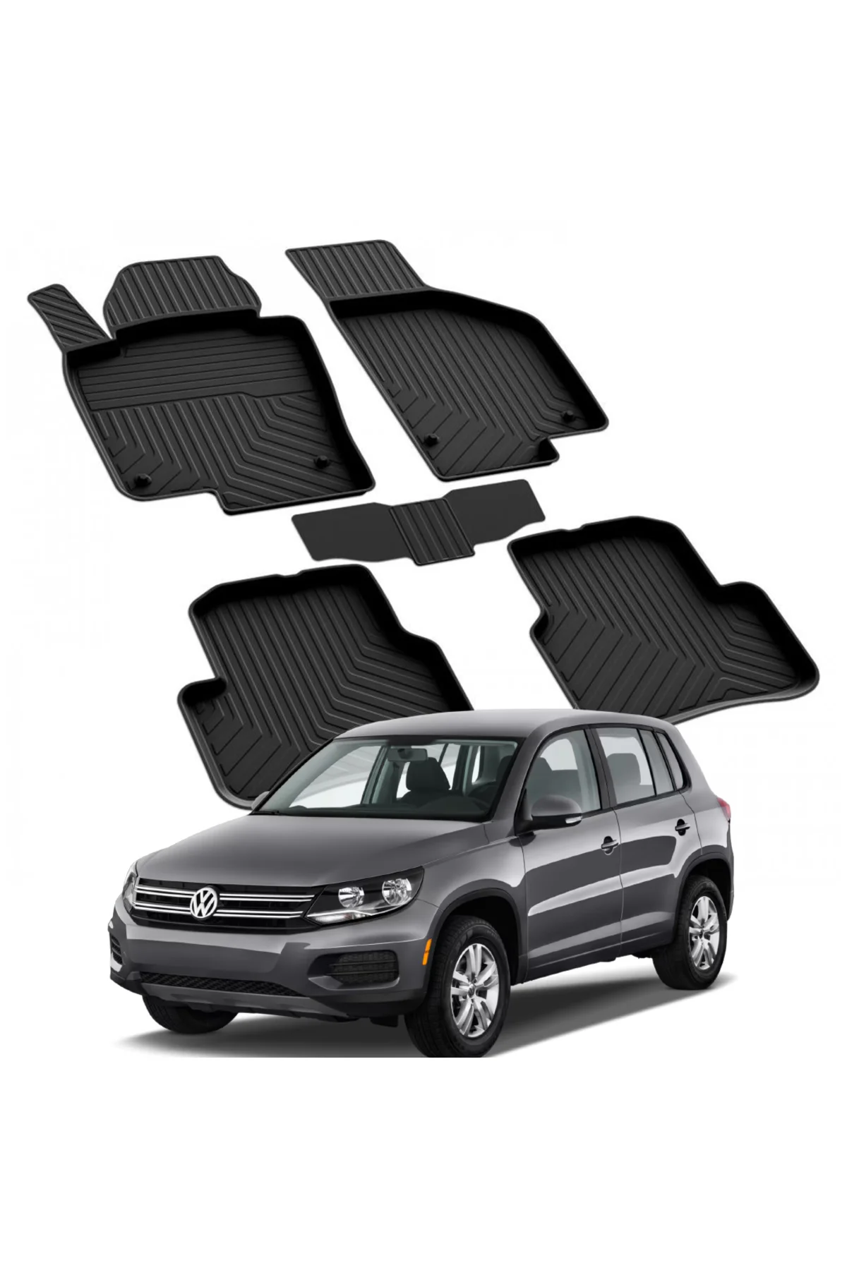VOLKSWAGEN TİGUAN 1 2007-2015 Model Yılları İçin Uyumlu Yeo 4D Havuzlu Paspas Takımı