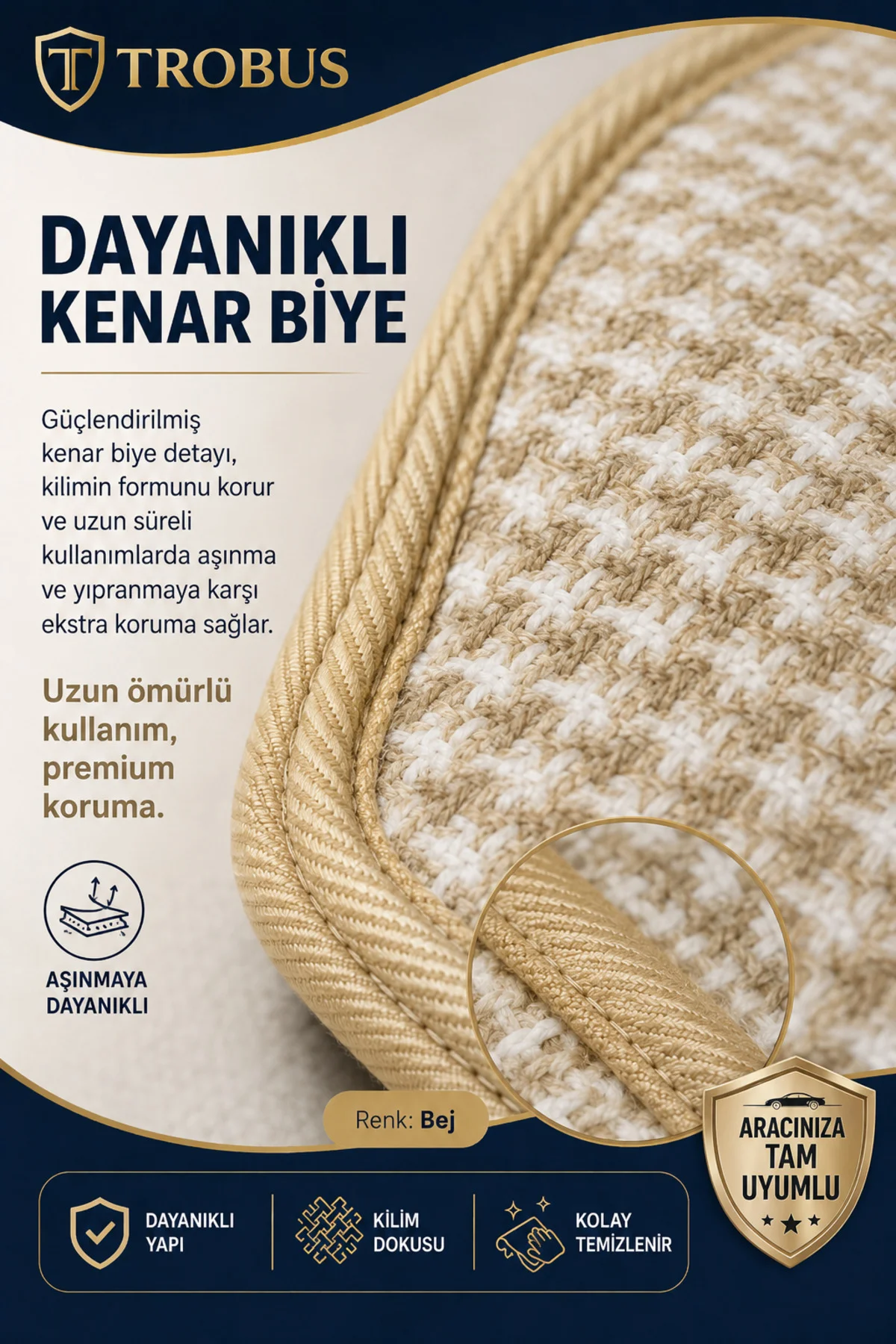 Volkswagen Tiguan 2016-2020 Üniversal Örme Ön 2 Parça Minder Terletmez Kaymaz Taban Bej Volkswagen Tiguan 2016-2020 Üniversal Örme Ön 2 Parça Minder Terletmez Kaymaz Taban Bej - Görsel 7