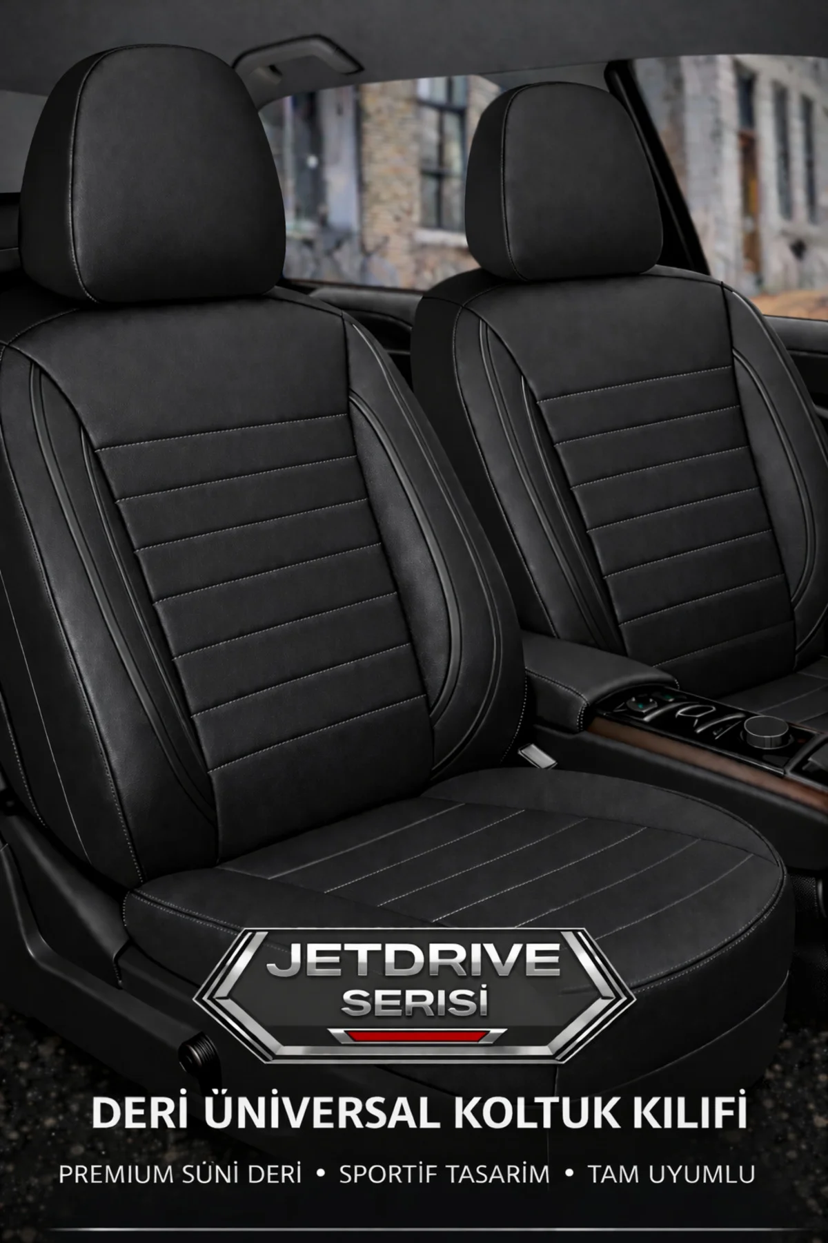 Volkswagen Tiguan 2007 ve Sonrası Uyumlu Jetdrive Serisi Siyah Koltuk Kılıfı