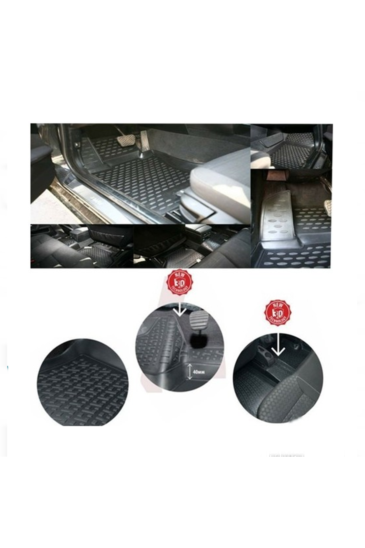 Volkswagen Touareg   2011 3D X-Mat Havuzlu Paspas