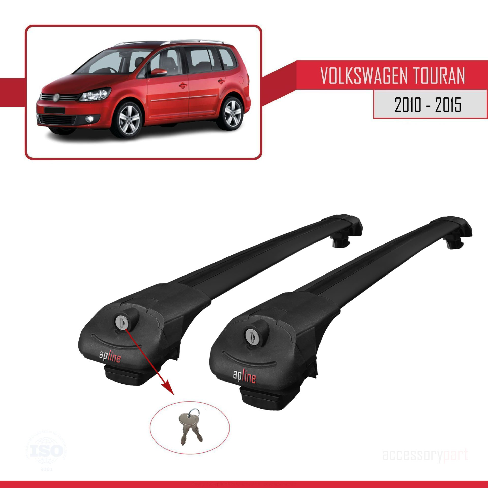 Volkswagen Touran 2010-2015 Arası ile uyumlu ACE-1 Ara Atkı Tavan
