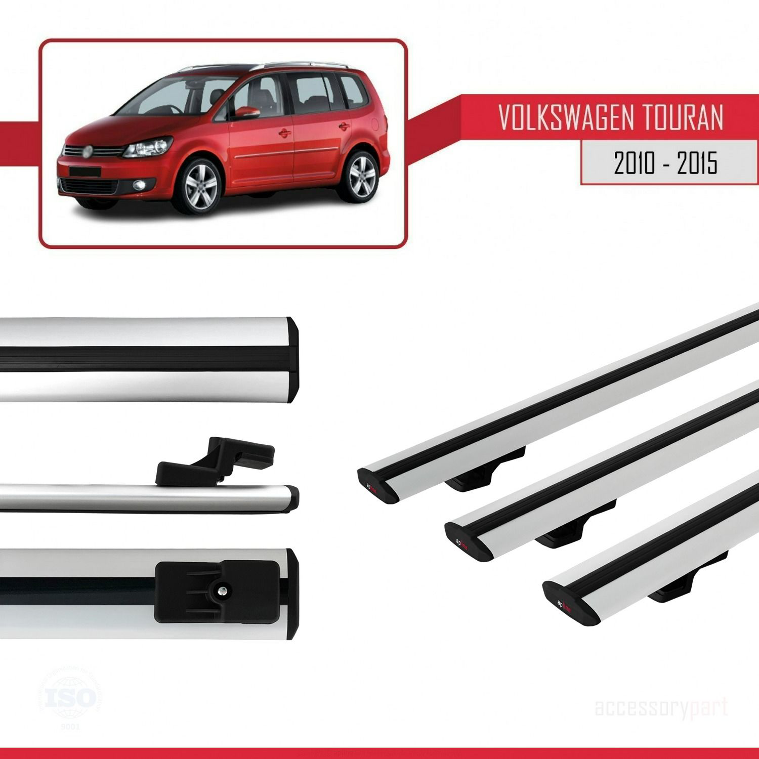 Volkswagen Touran 2010-2015 Arası ile uyumlu Basic Model Ara Atkı