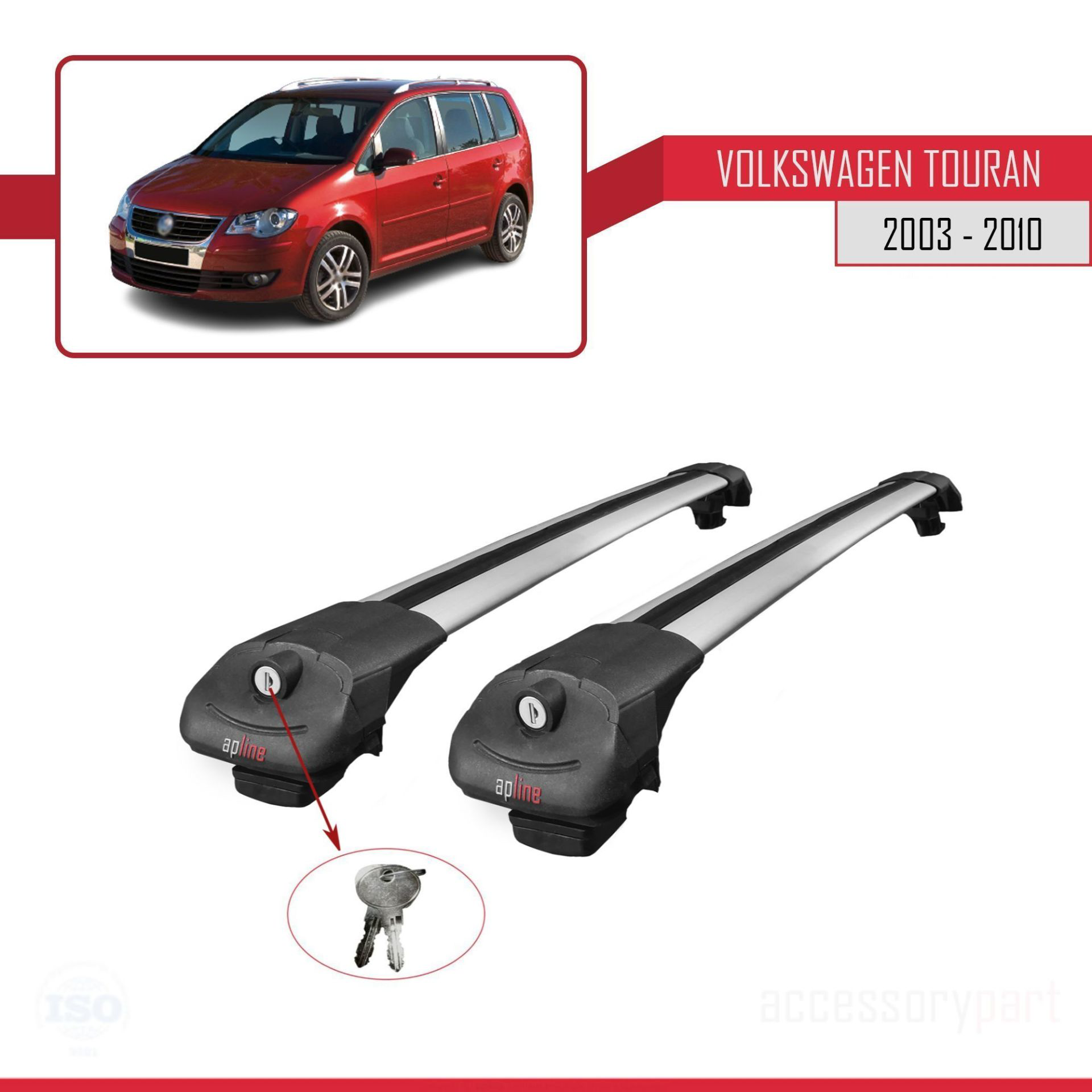 Volkswagen Touran 2003-2010 Arası ile uyumlu ACE-1 Ara Atkı Tavan