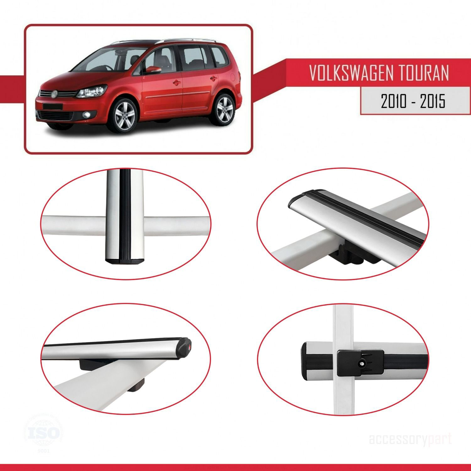 Volkswagen Touran 2010-2015 Arası ile uyumlu Basic Model Ara Atkı