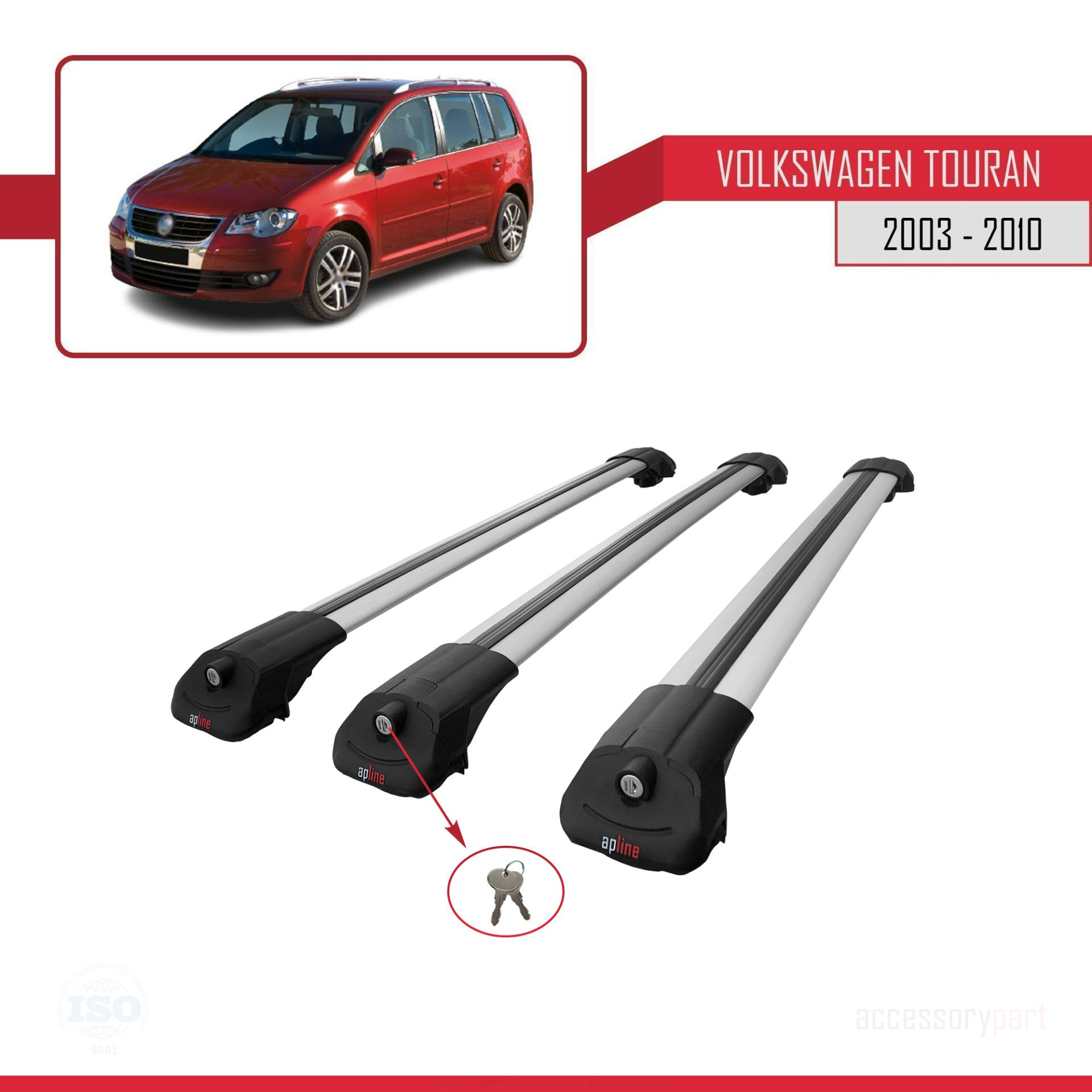 Volkswagen Touran 2003-2010 Arası ile uyumlu ACE-1 Ara Atkı Tavan