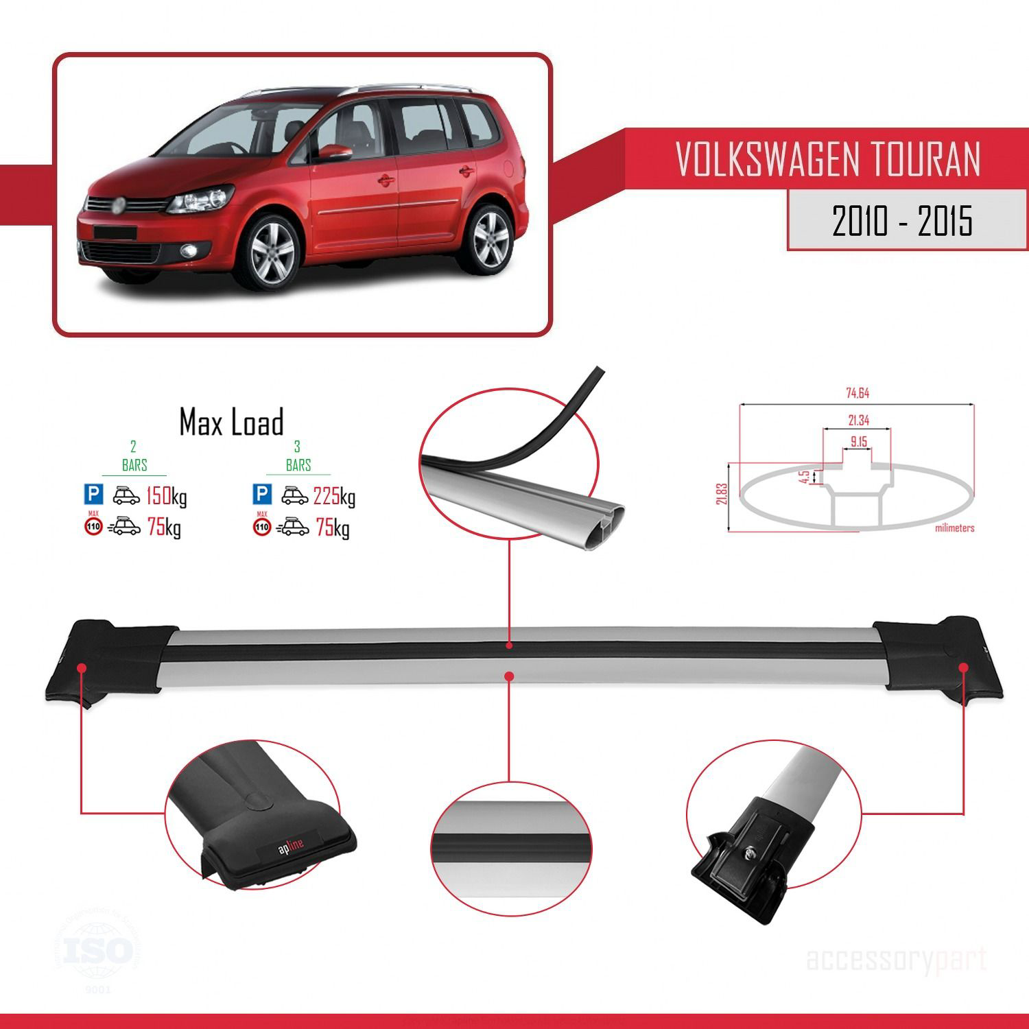 Volkswagen Touran 2010-2015 Arası ile uyumlu FLY Model Ara Atkı T Fiyatı, Yorumları ve Özellikleri