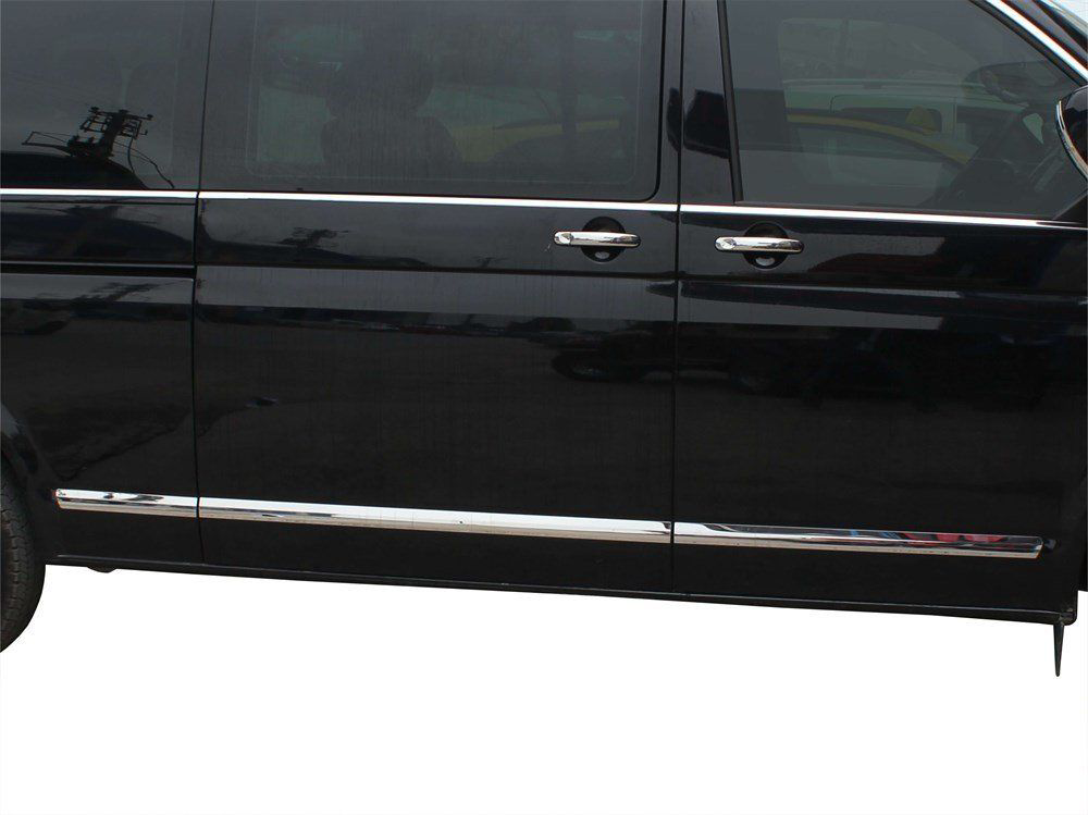 Volkswagen Transporter Uyumlu T6.1 Yan Kapı Çıtası 5 Parça. Krom 