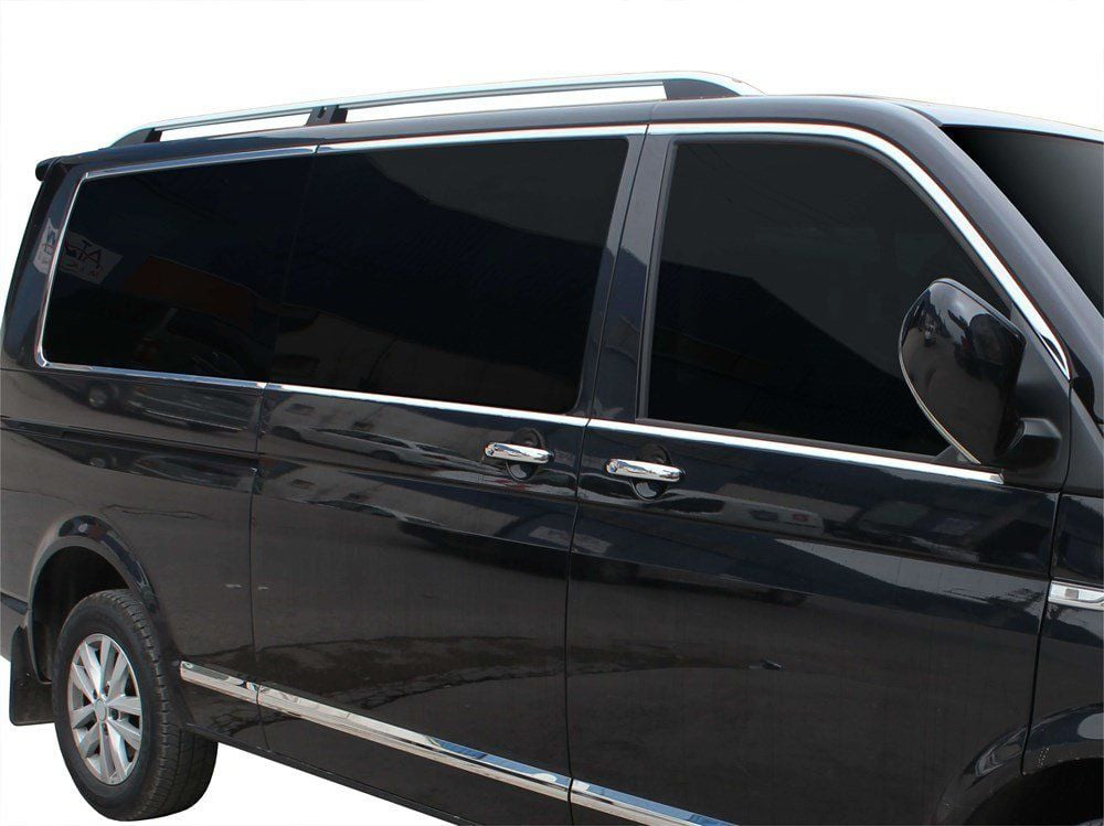 Volkswagen Transporter Uyumlu T6 Cam Çerçevesi 14 Parça Krom (U.Ş