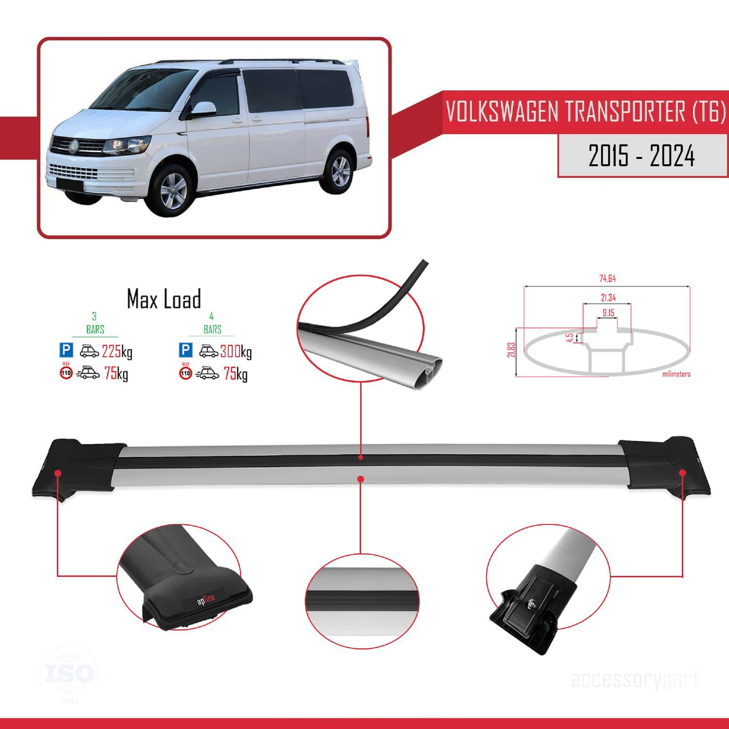 Volkswagen Transporter (T6) 2015 ve Sonrası ile uyumlu FLY Model 