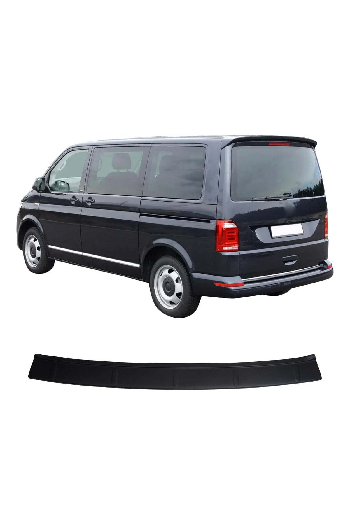 Volkswagen Transporter T6 2015-2020 Uyumlu Arka Tampon Eşiği Koruma ABS Parlak Siyah Volkswagen Transporter T6 2015-2020 Uyumlu Arka Tampon Eşiği Koruma ABS Parlak Siyah - Görsel 2