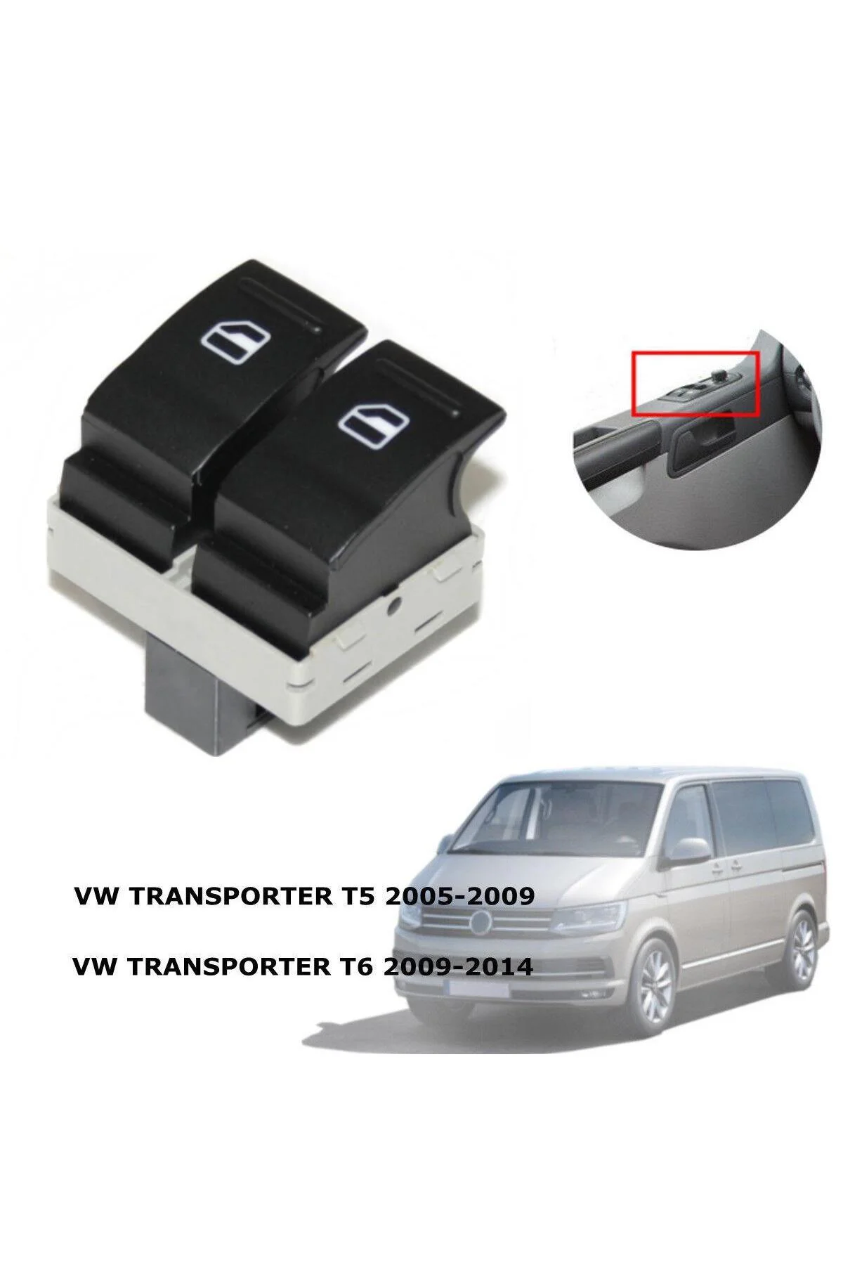 VOLKSWAGEN TRANSPORTER T5 - T6 ÇİFTLİ CAM ANAHTARI 2004--2014