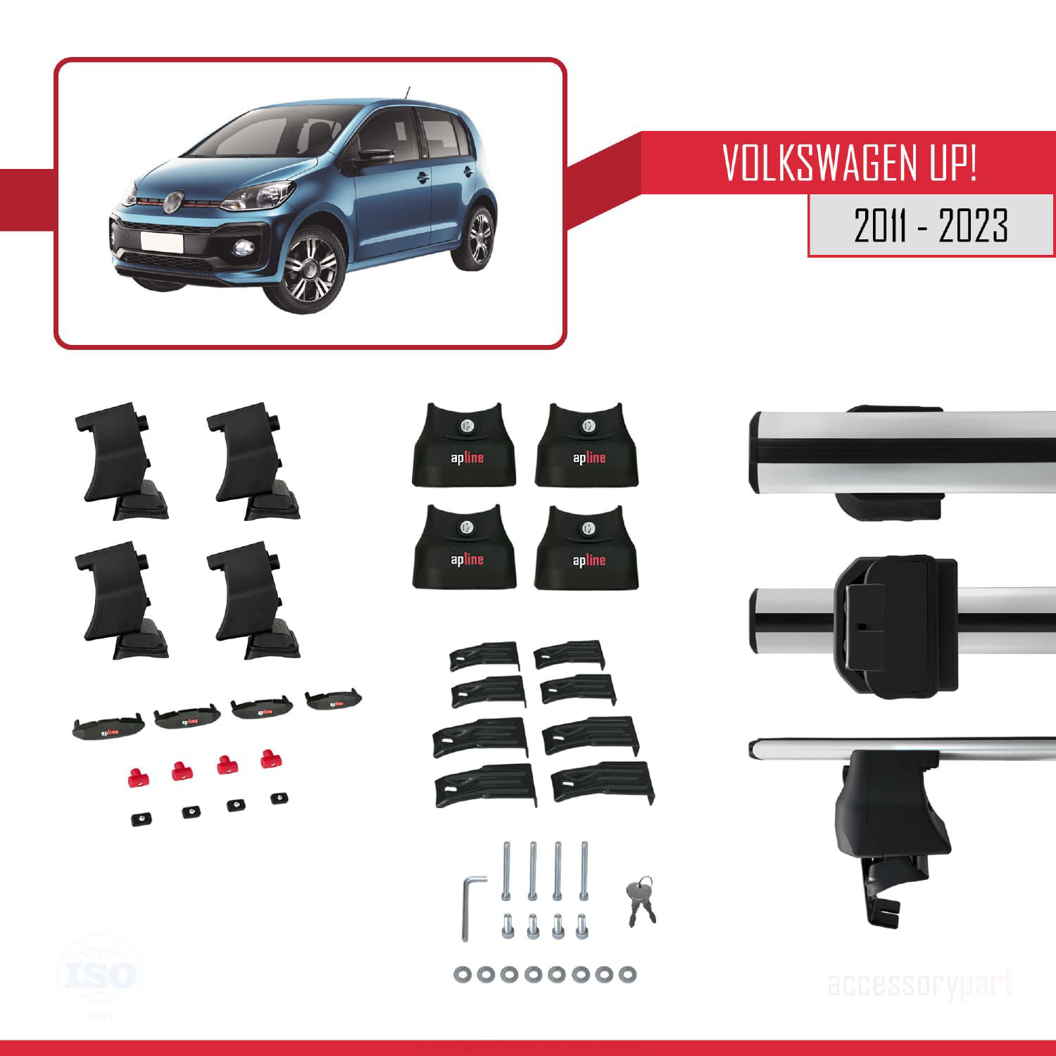 Volkswagen Up! 2011-2023 Arası ile uyumlu ACE-4 Ara Atkı Tavan Ba