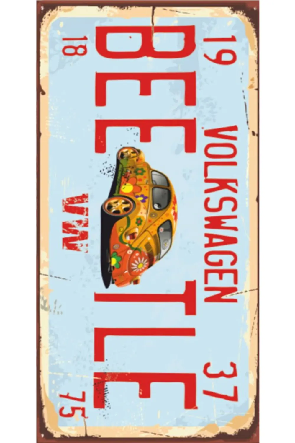 Volkswagon Ww Retro Ahşap Poster – Özel Koleksiyon – Hbb