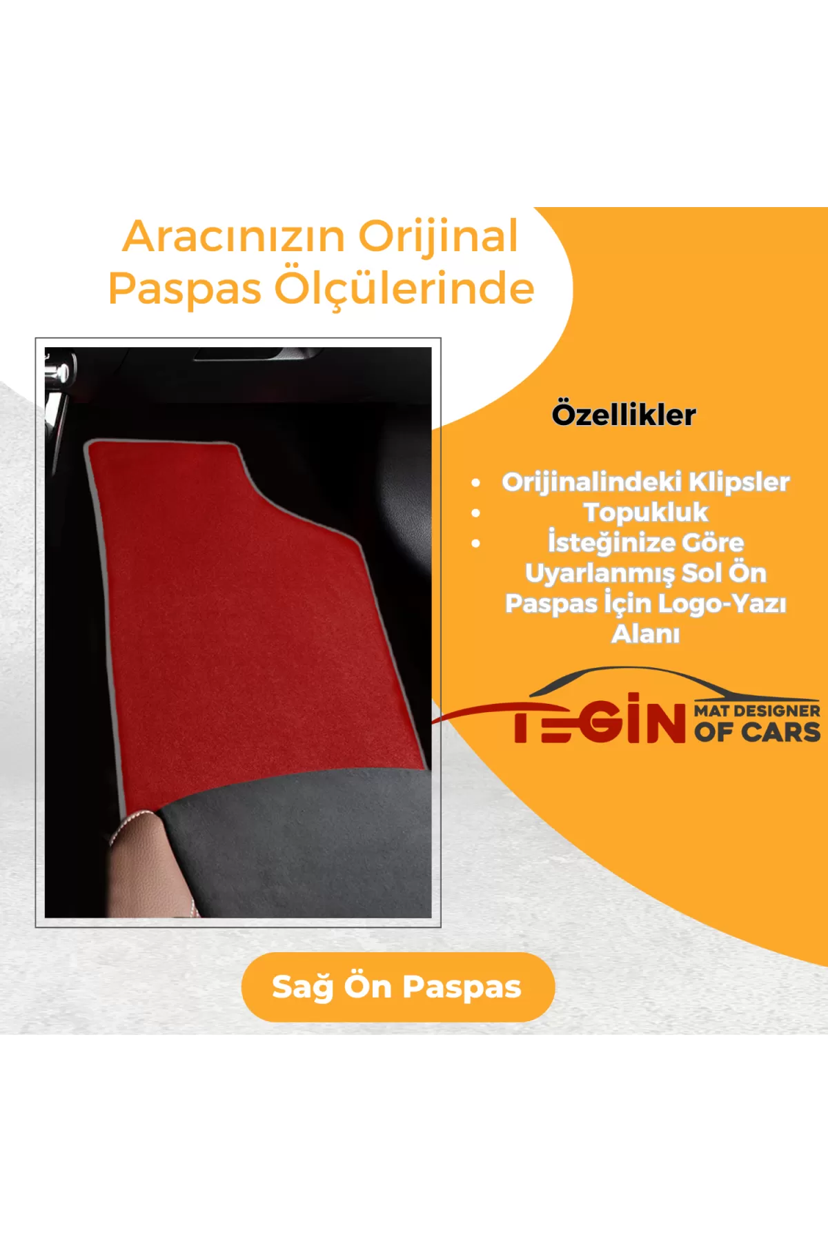 Volkwagen Caddy 2011 + Makyajlı Kasa Prime Kırmızı Halı Gri Kenar