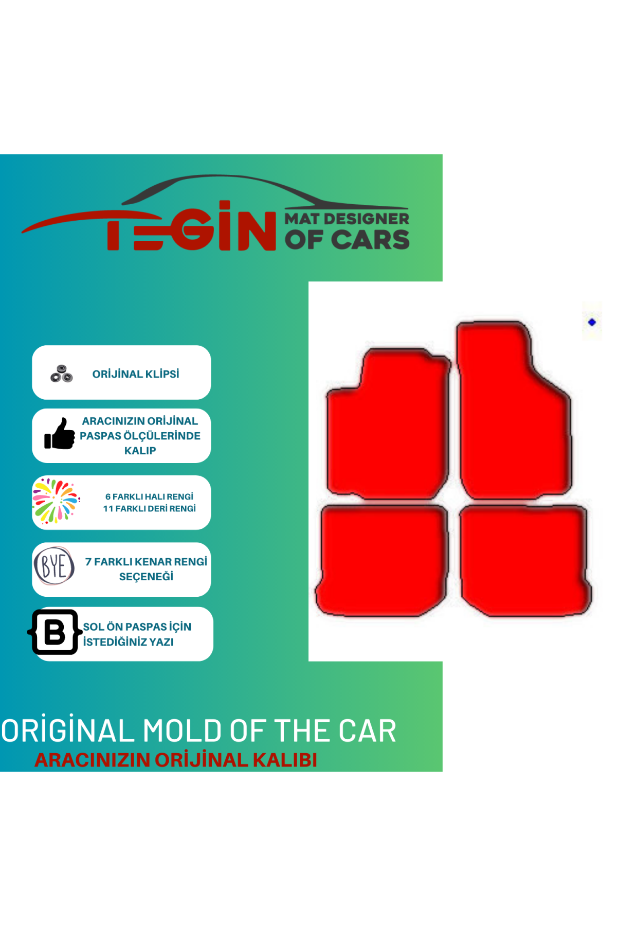 Volkwagen New Beetle 1998-2011 Prime Siyah Deri Beyaz Kenar Paspa