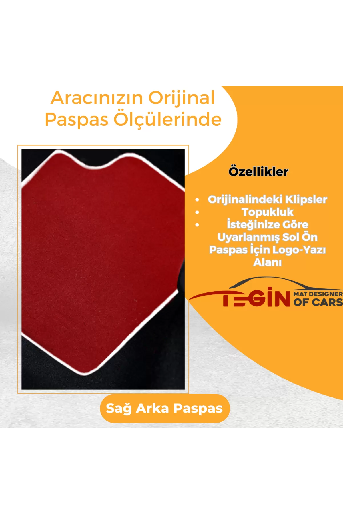 Volkwagen Touareg 2002-2010 Prime Kırmızı Halı Beyaz Kenar Halı P