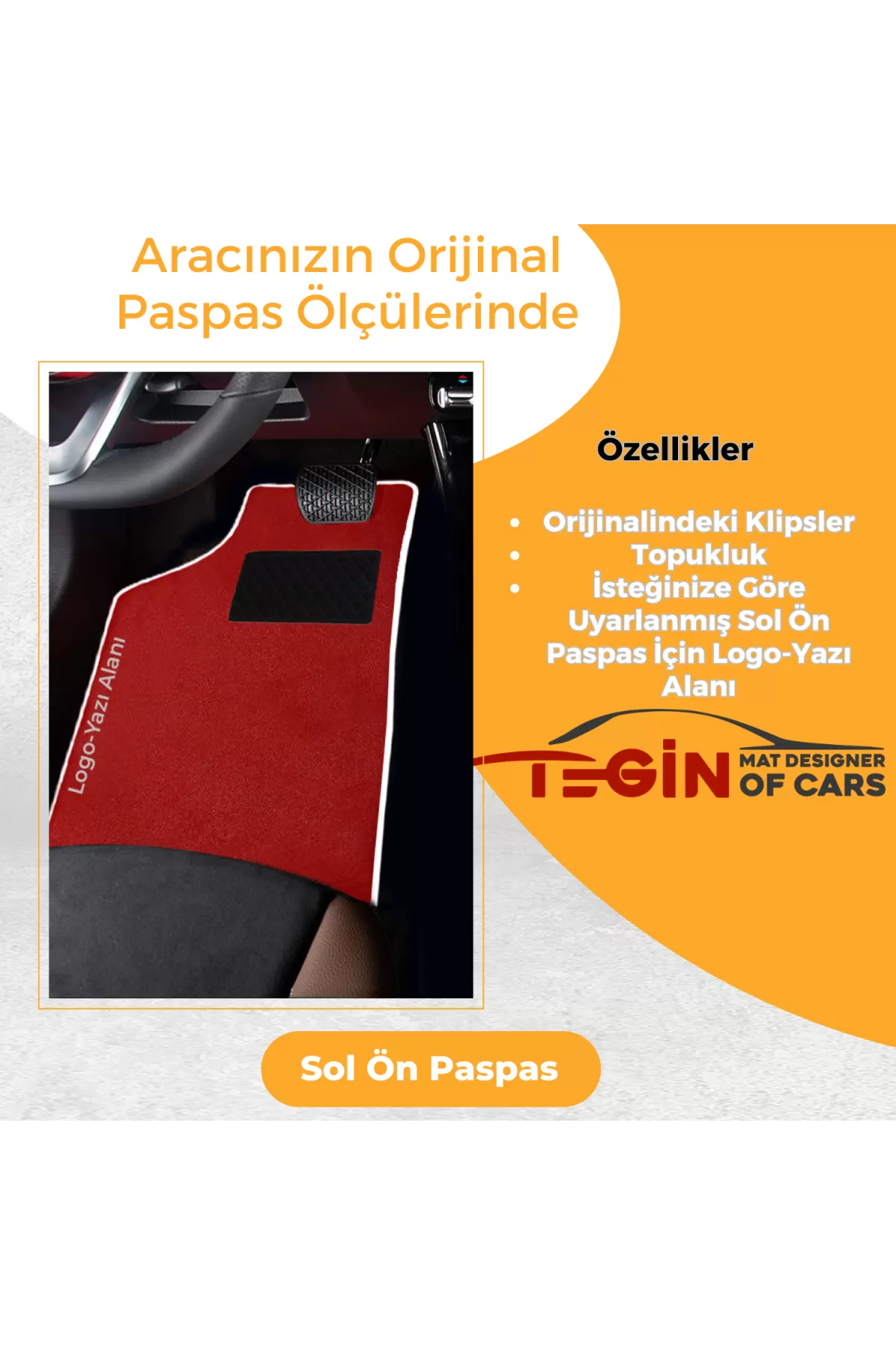 Volkwagen Touareg 2002-2010 Prime Kırmızı Halı Beyaz Kenar Halı P