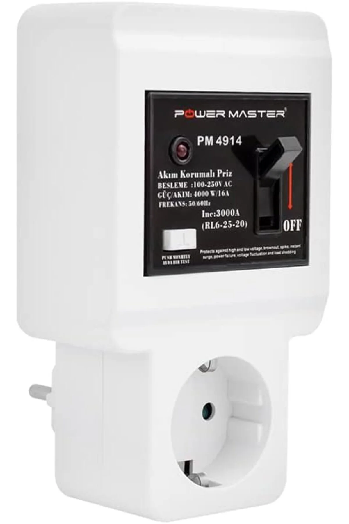 VOLT 16 AMPER TEKLİ AKIM KORUMALI SİGORTALI PRİZ AYR. 1135941