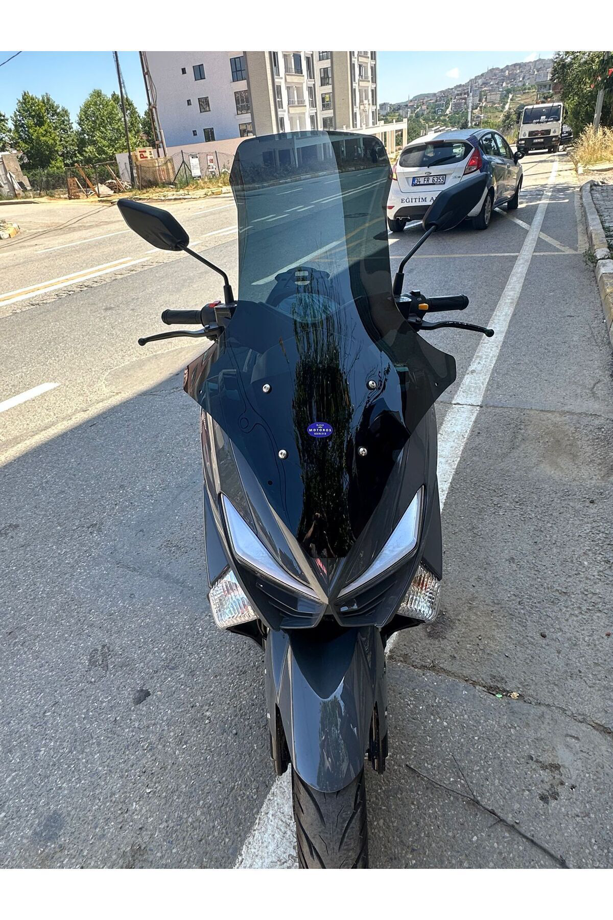 Motocam Volta Apec Apx5 Ön Cam 2023 2024 Model Uyumlu 78Cm Siyah Renkli 4