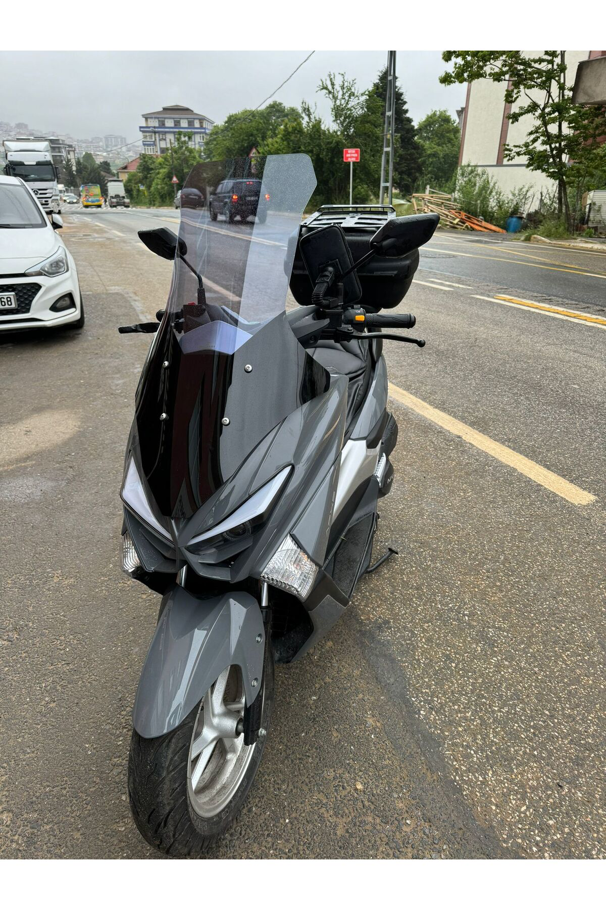 Motocam Volta Apec Apx5 Ön Cam 2023 2024 Model 78Cm Açıkfüme Renkli 4Mm U