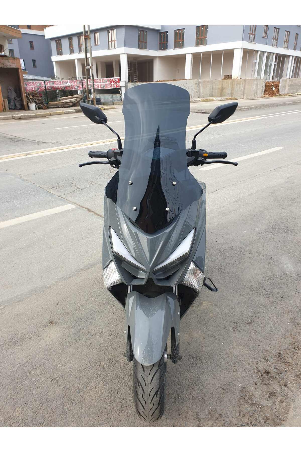 Motocam Volta Apec Apx5 Siperlik Ön Cam 2023-2025 Model 57Cm Siyah Renkli