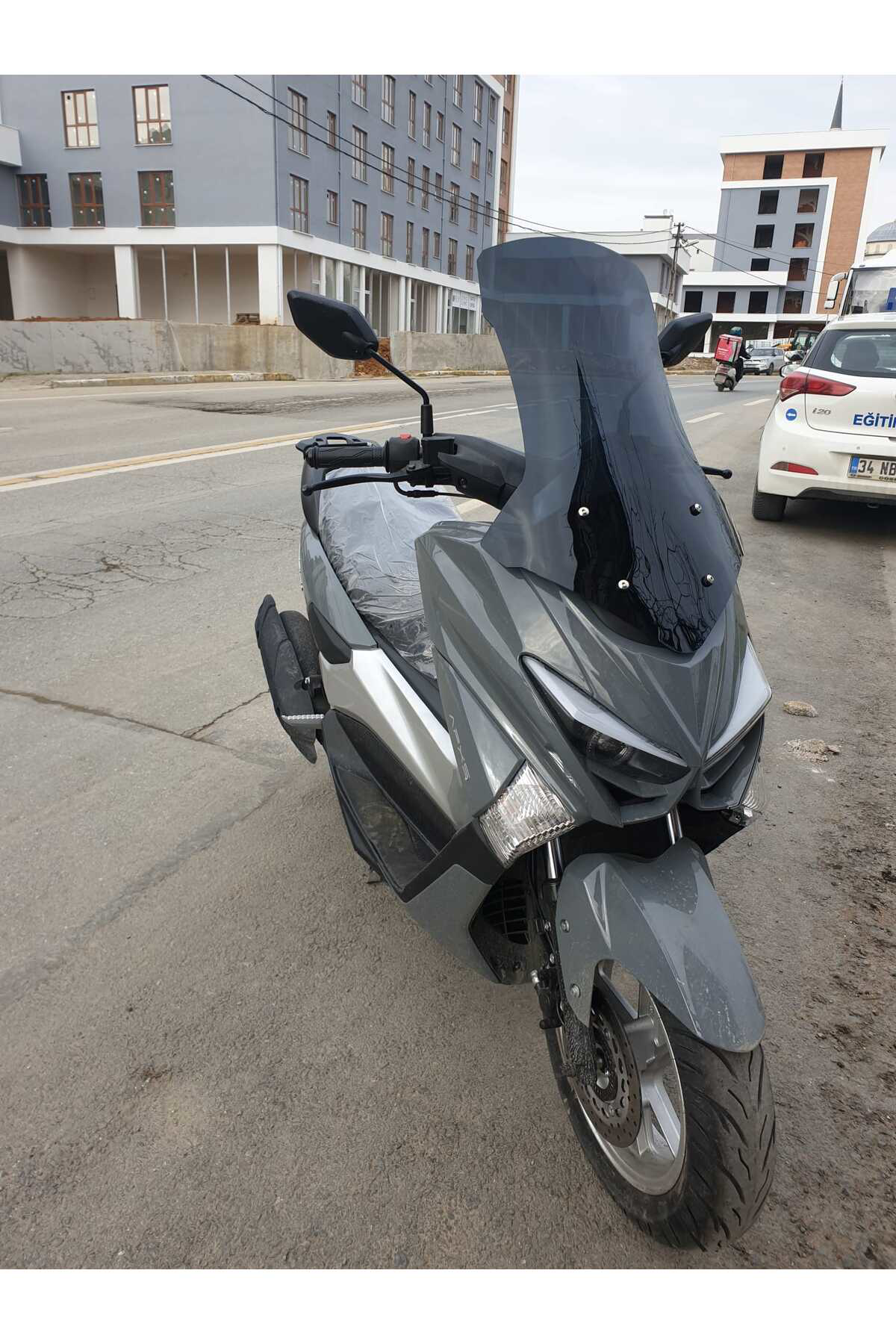 Motocam Volta Apec Apx5 Siperlik Ön Cam 2023-2025 Model 57Cm Siyah Renkli