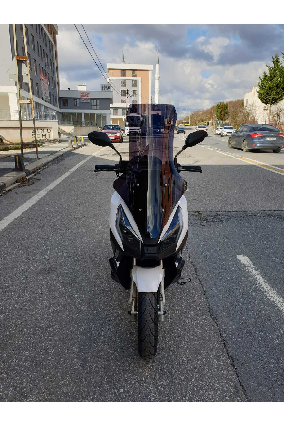 Motocam Volta Apec Apx7 Ön Cam 2024 Model Uyumlu 78Cm Siyah Renkli 4Mm Uz