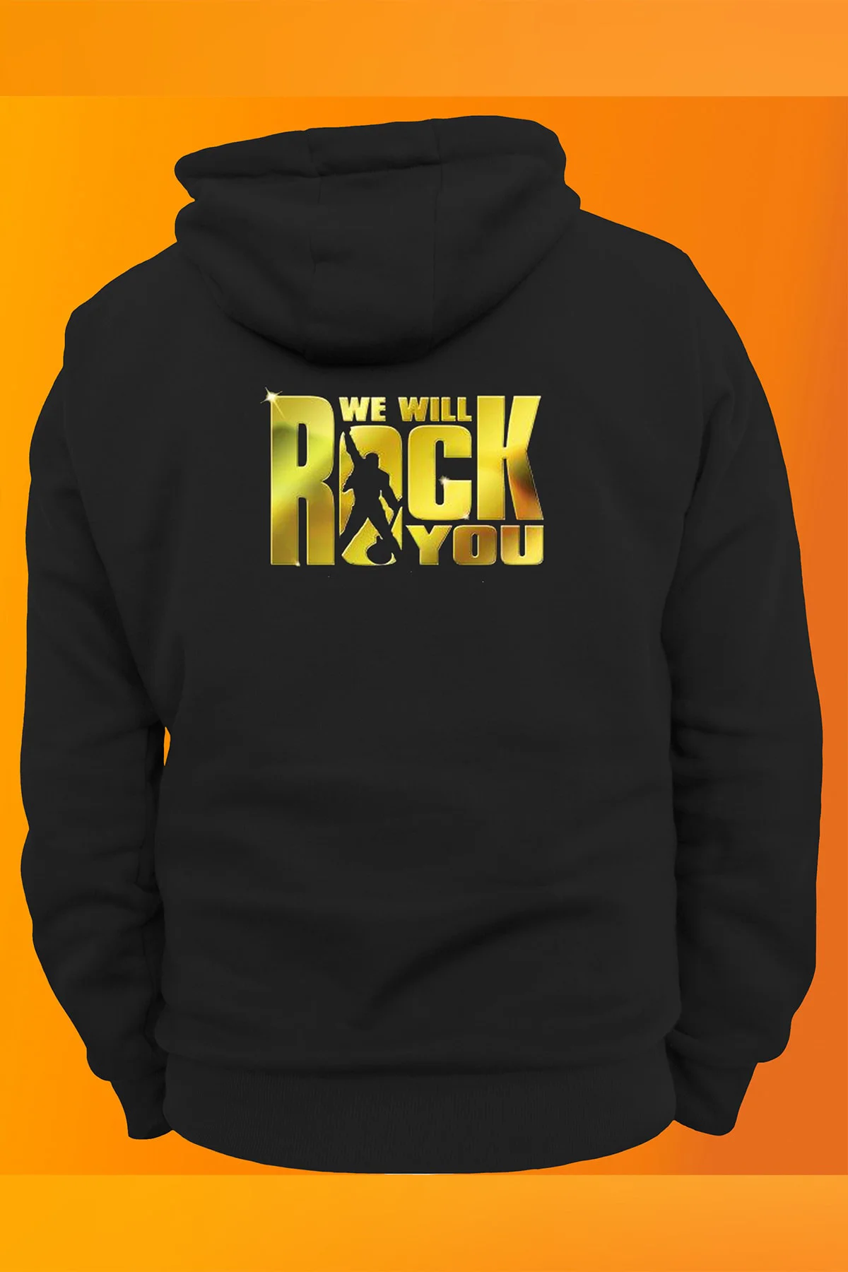 Volume Baskılı Fermuarsız Kapüşonlu Sweatshirt